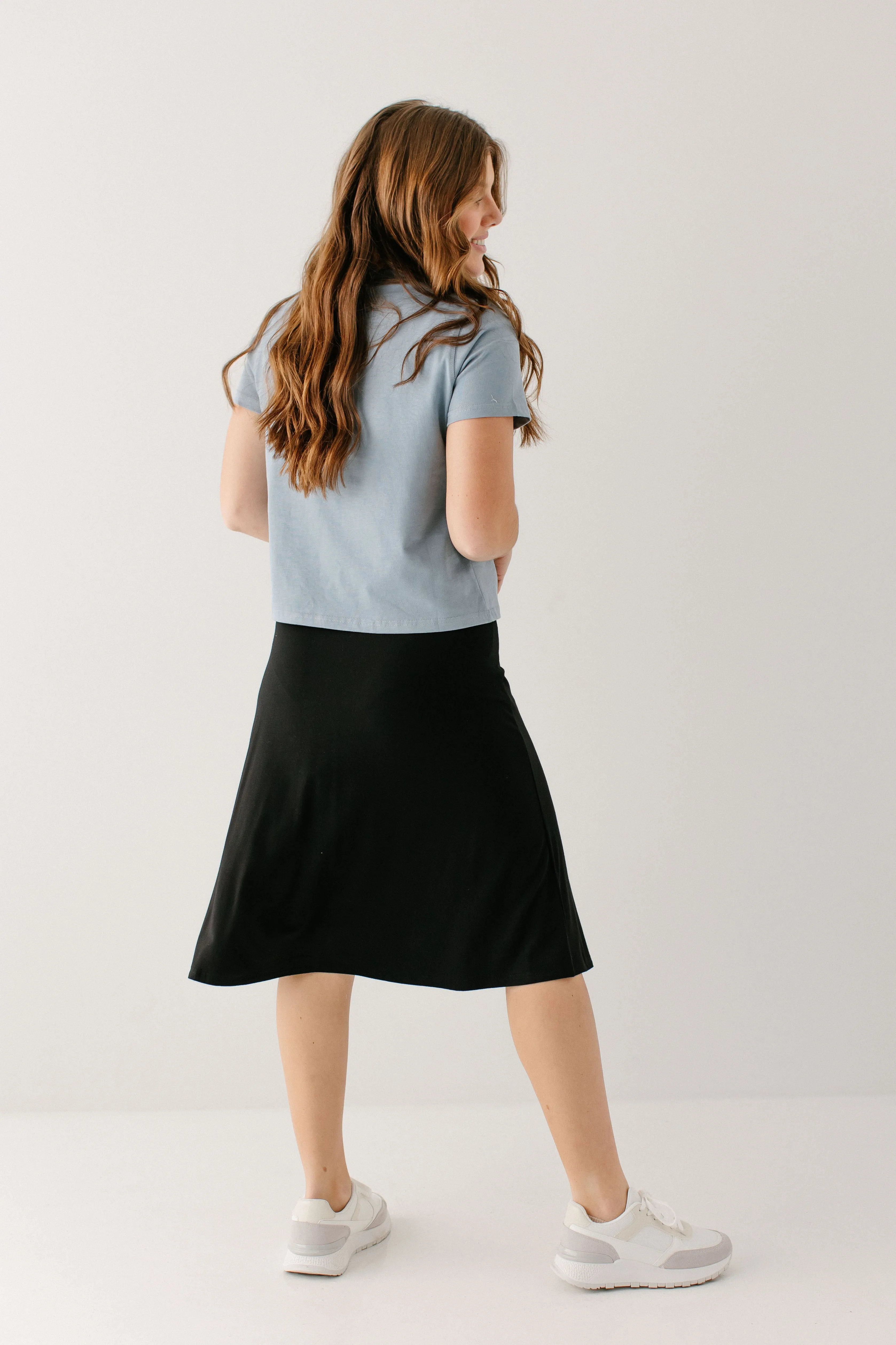 'Eva' Bamboo Blend Skater Skirt FINAL SALE
