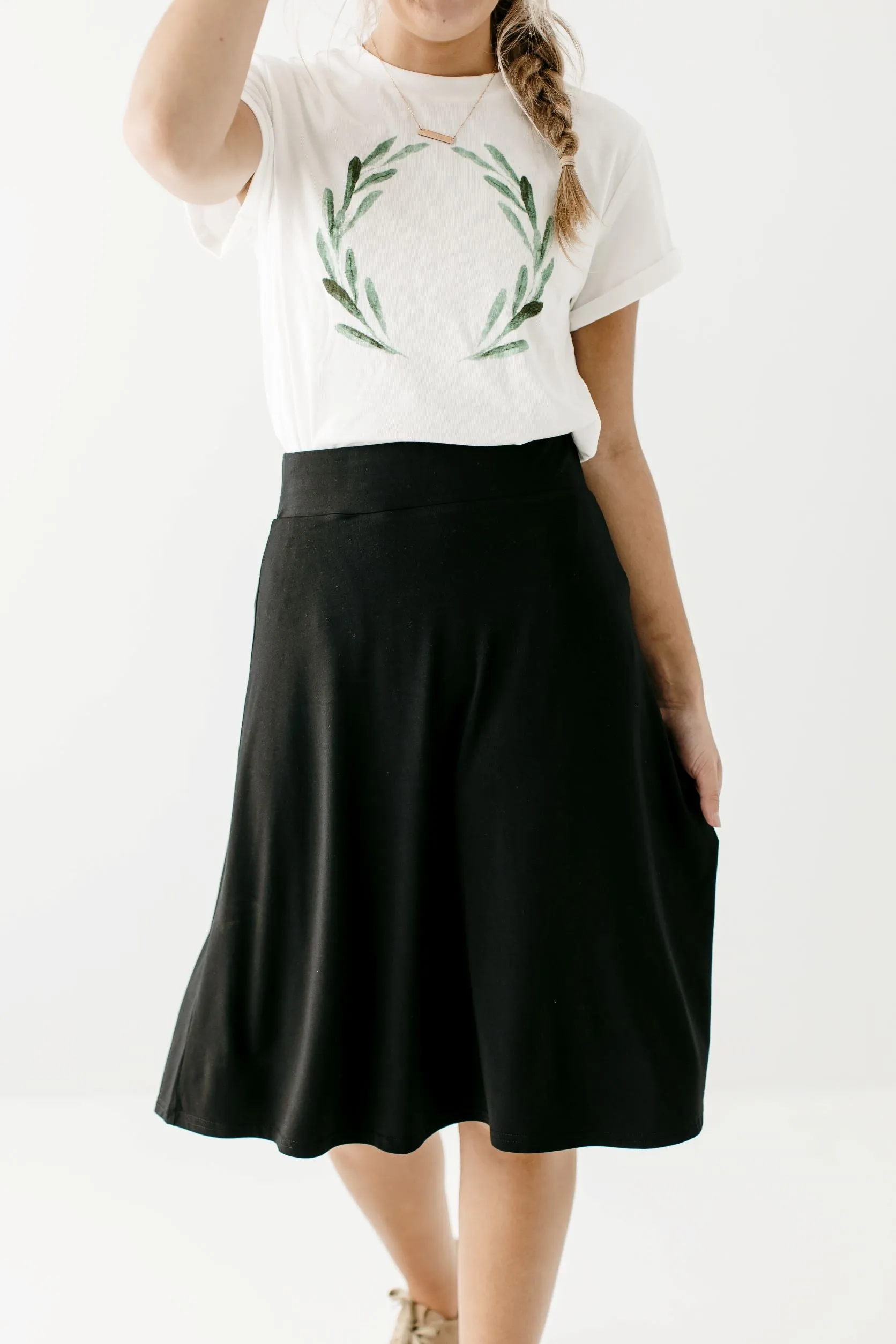 'Eva' Bamboo Blend Skater Skirt FINAL SALE