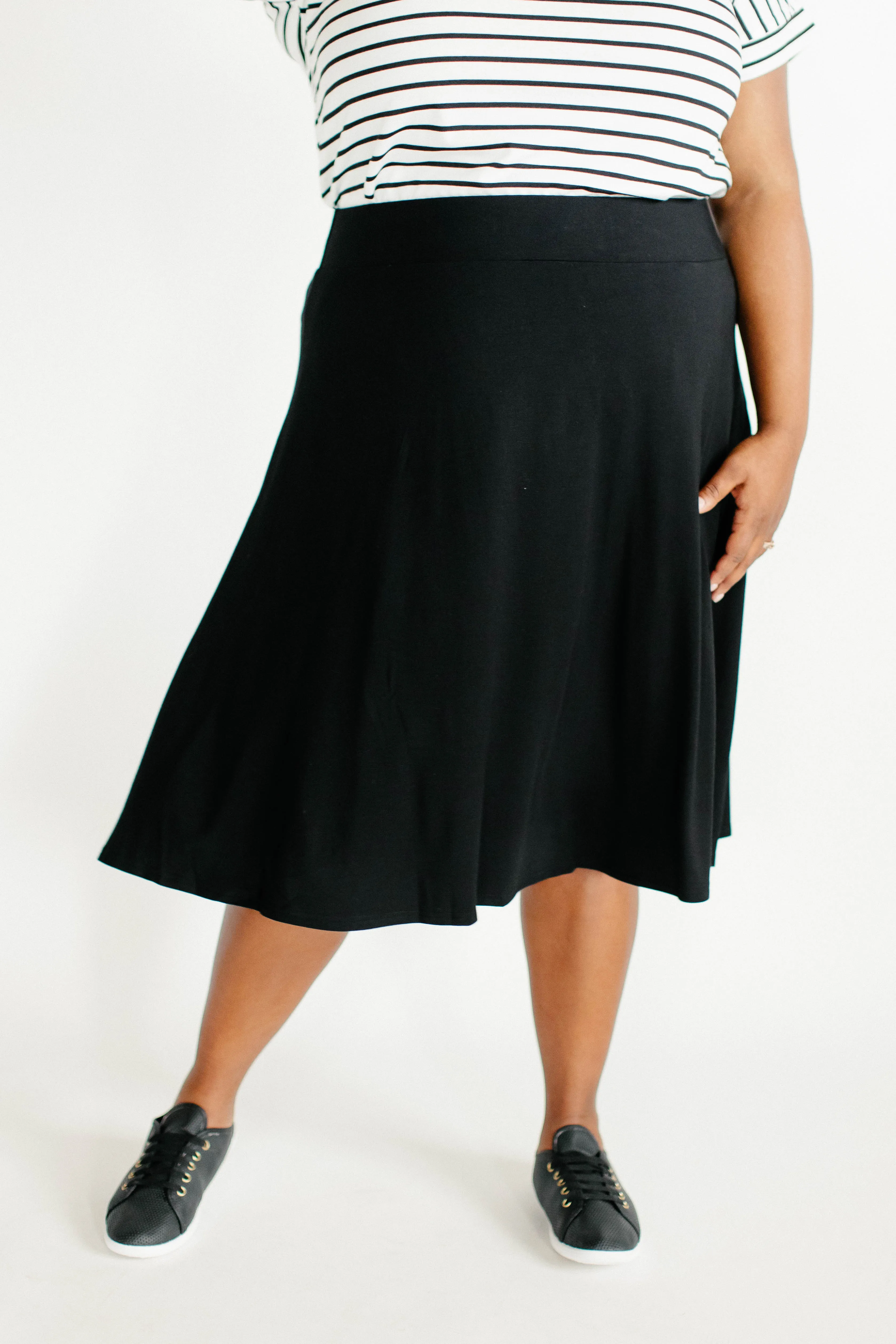 'Eva' Bamboo Blend Skater Skirt FINAL SALE