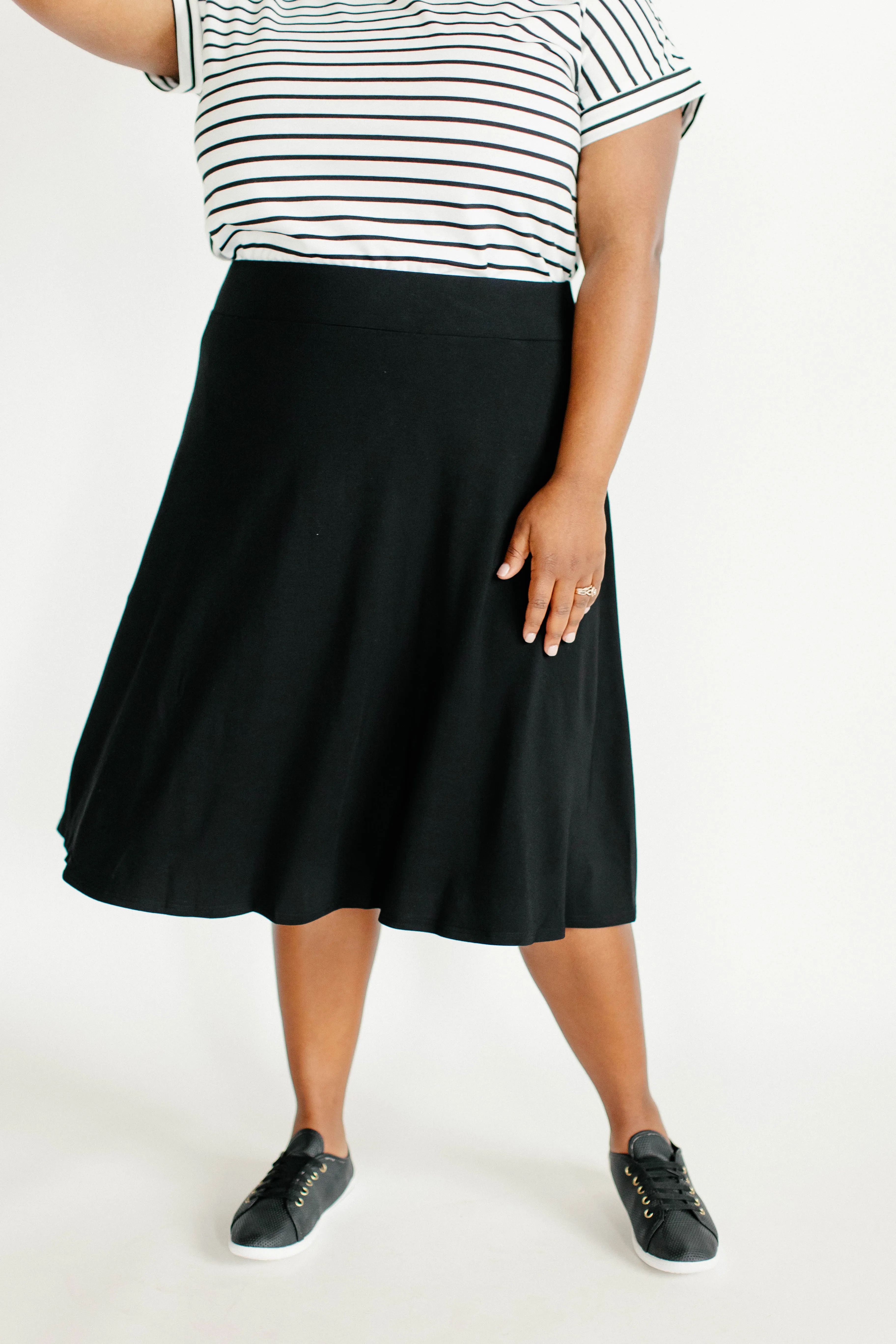 'Eva' Bamboo Blend Skater Skirt FINAL SALE