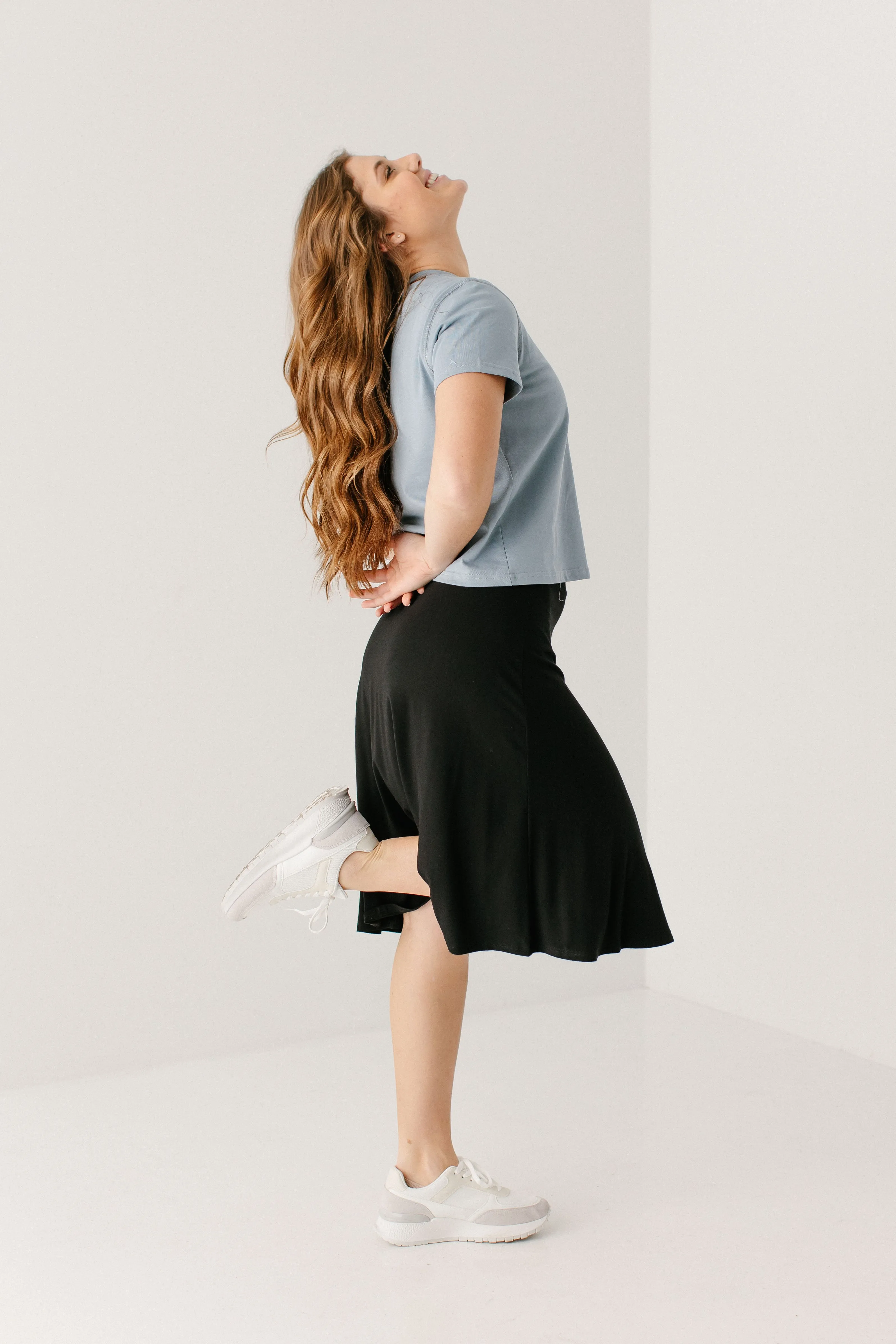 'Eva' Bamboo Blend Skater Skirt FINAL SALE