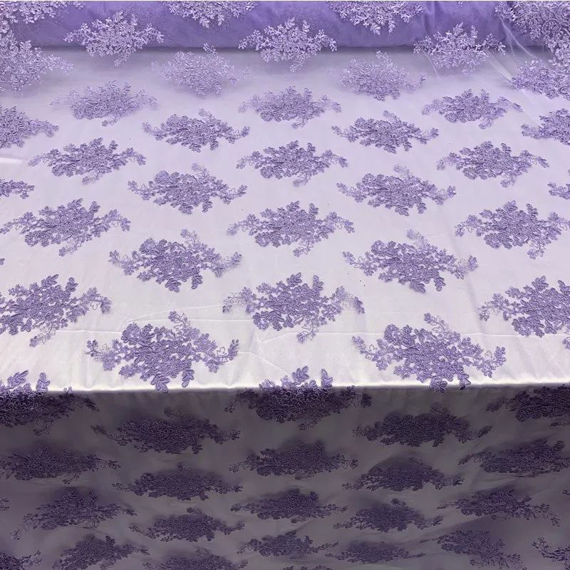 French Design Floral Mesh Lace Embroidery Fabric