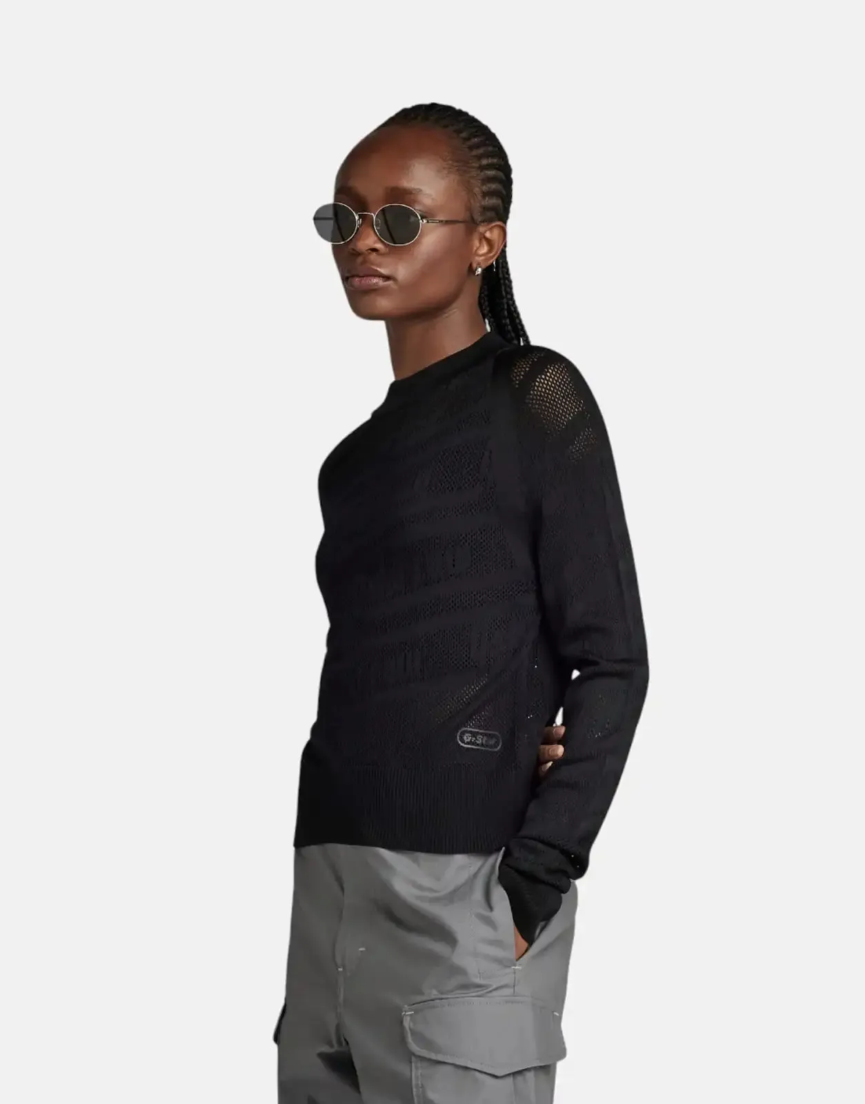 G-Star RAW Pointelle Text Knitted Sweater