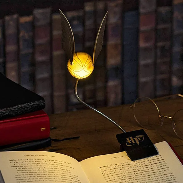 Harry Potter Inspired Quidditch Snitch Clip Book Lamp