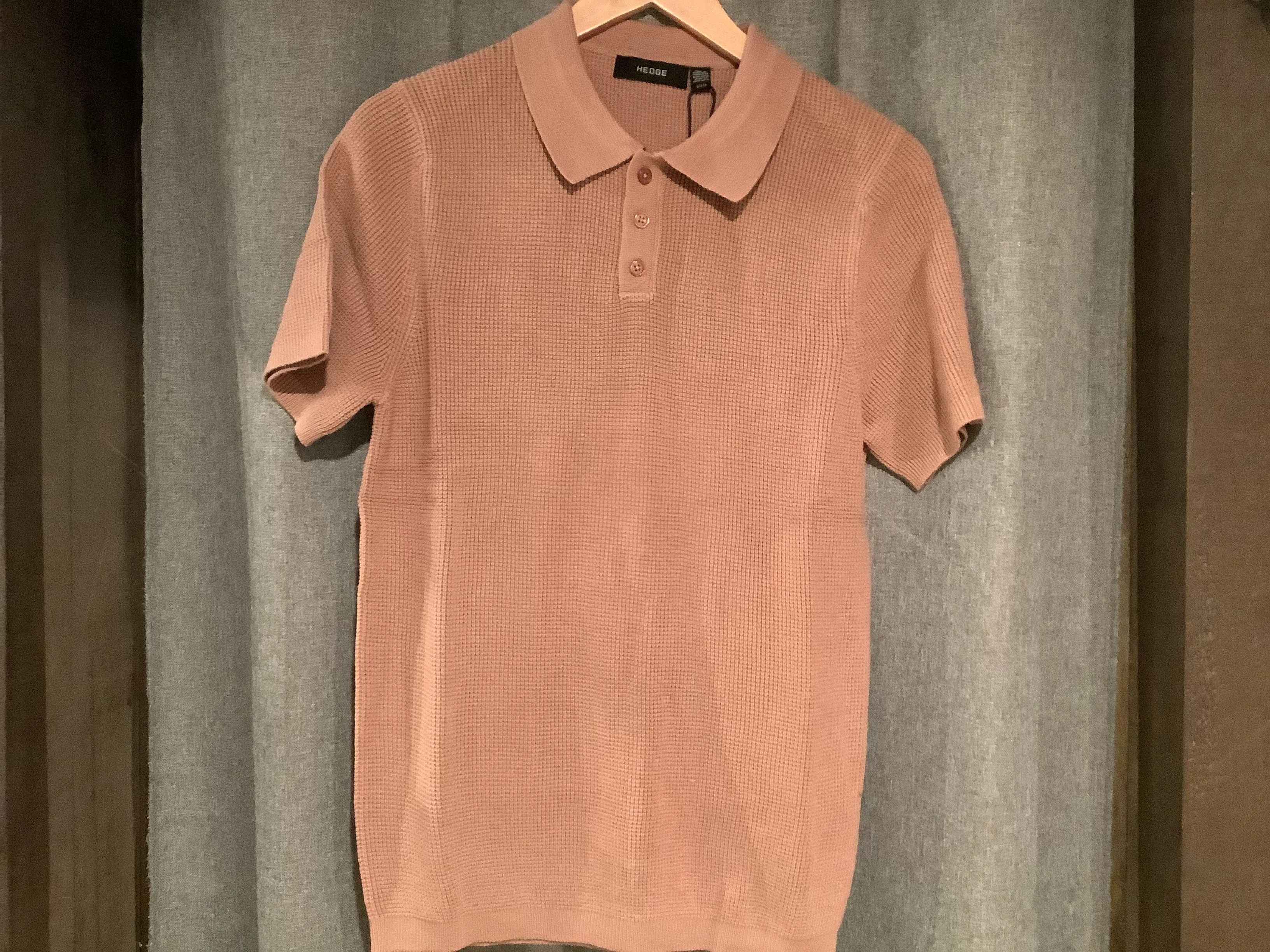 HEDGE POLO SHORT SLEEVE WAFFLE KNIT