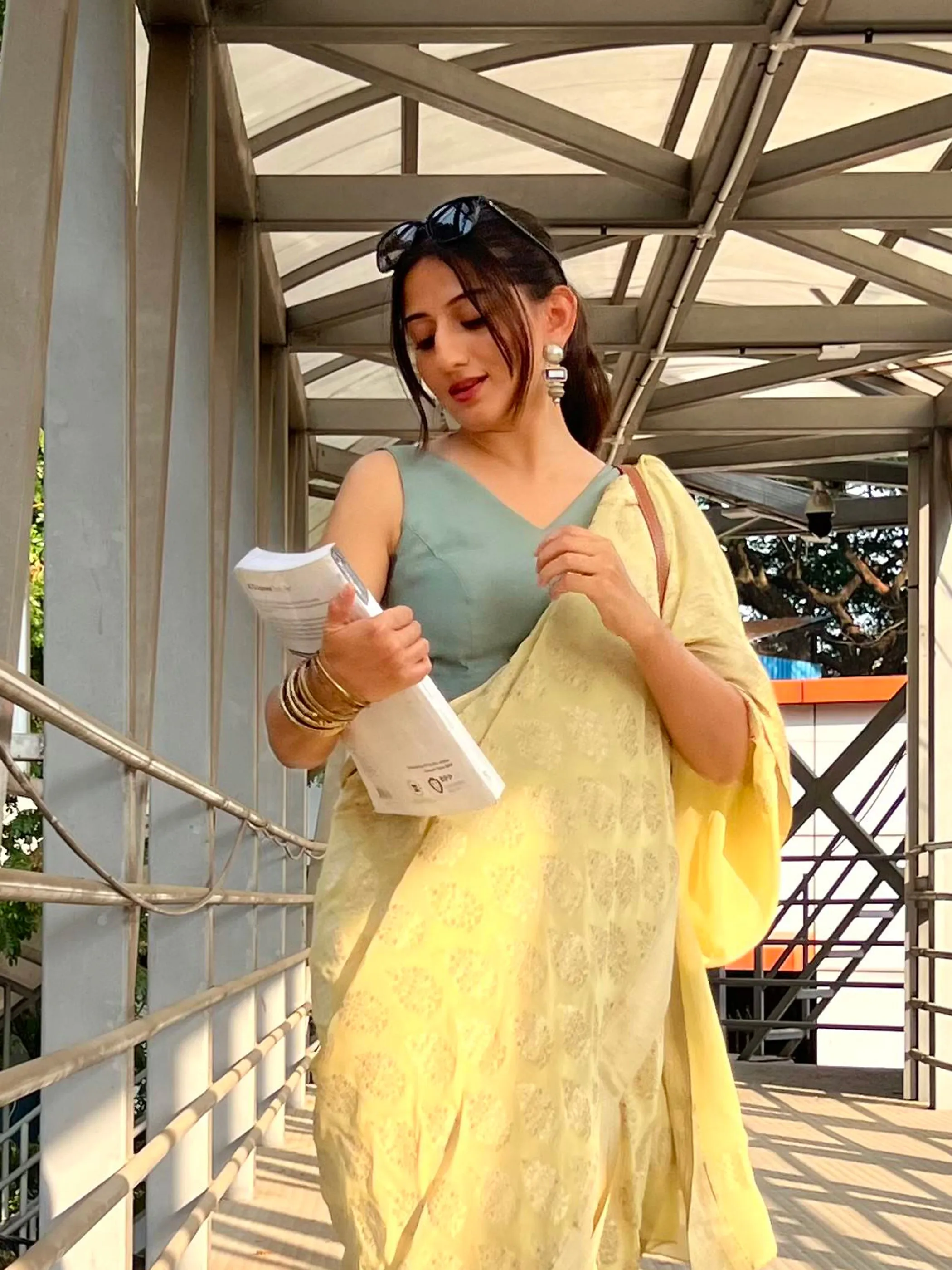 Hema x Rozaana |  Saree Blouse in Mint Green