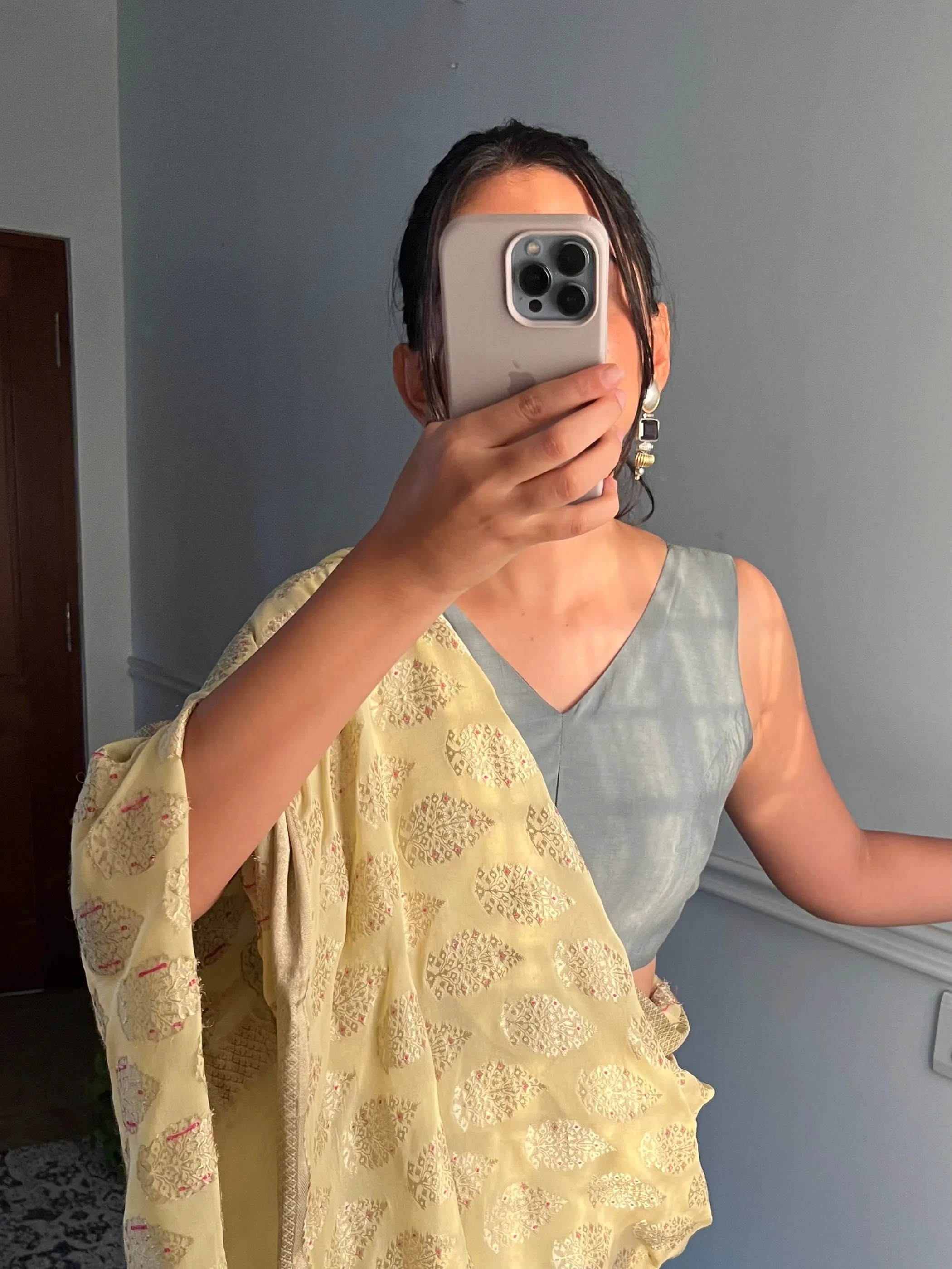 Hema x Rozaana |  Saree Blouse in Mint Green