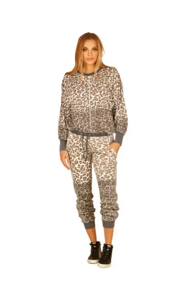 Last Chance! Vintage Havana Leopard Dip Dye Puff Sleeve Top VH8951