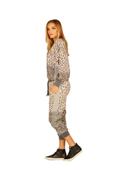 Last Chance! Vintage Havana Leopard Dip Dye Puff Sleeve Top VH8951