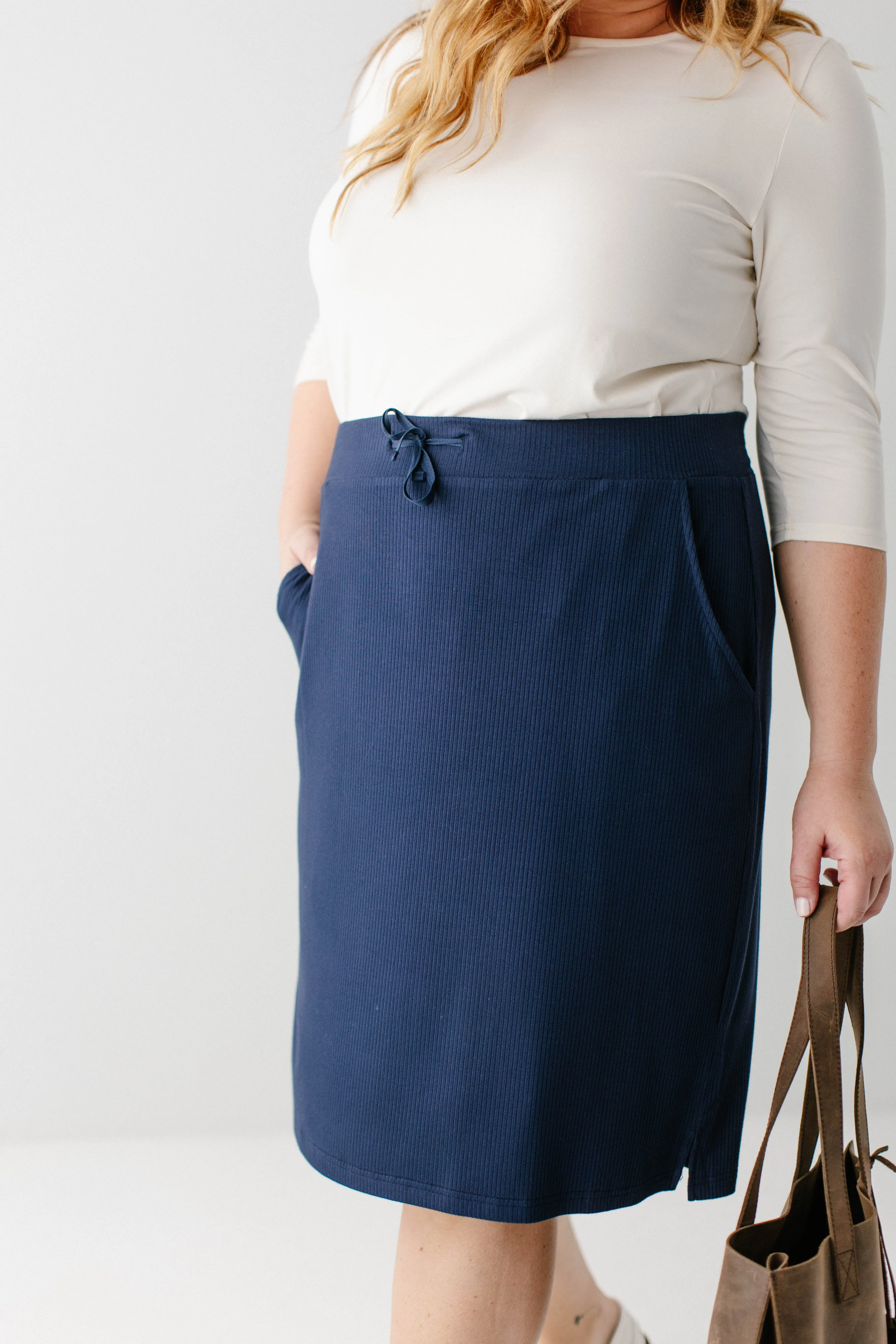 'Lauren' Everyday Ribbed Knit Skirt