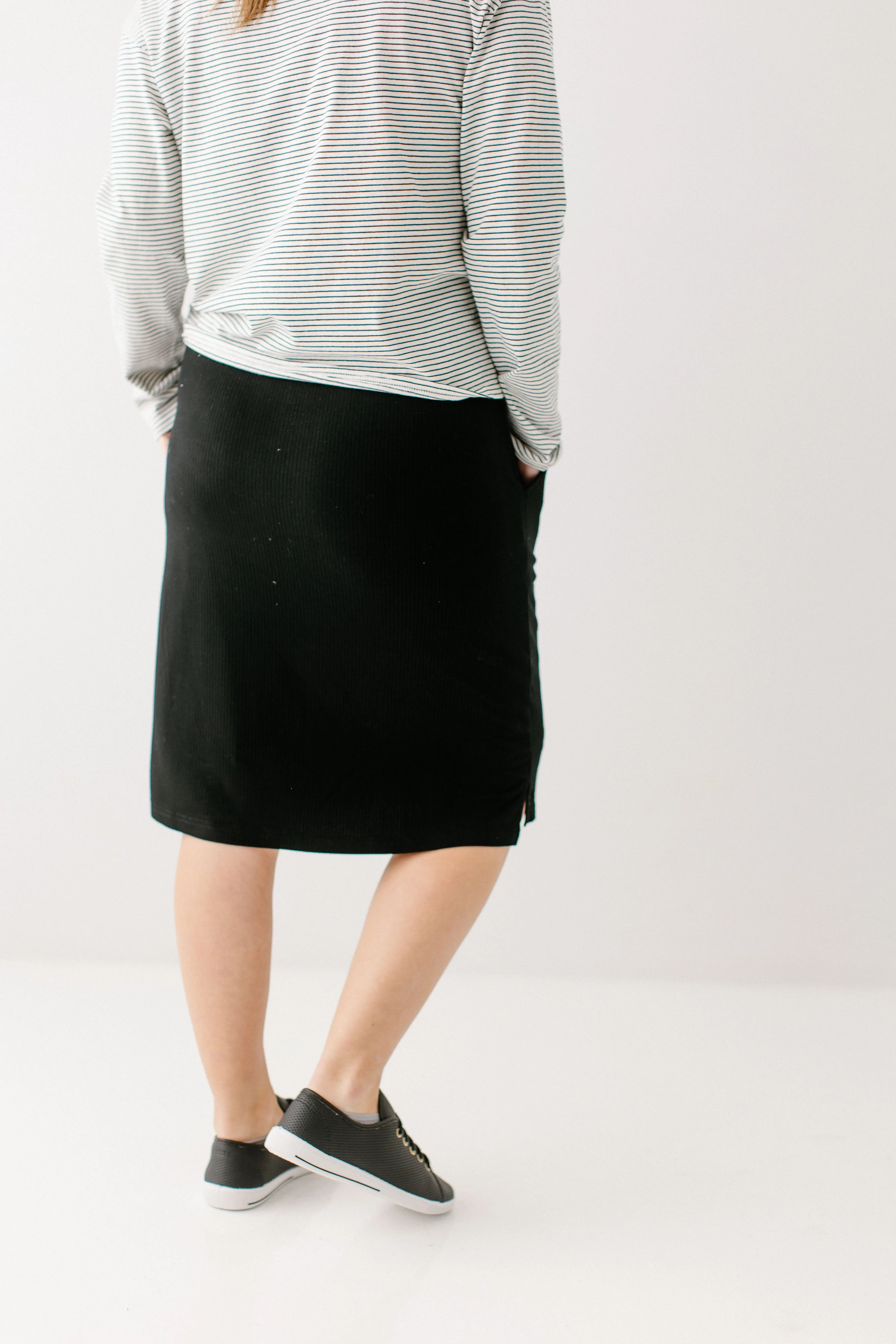 'Lauren' Everyday Ribbed Knit Skirt