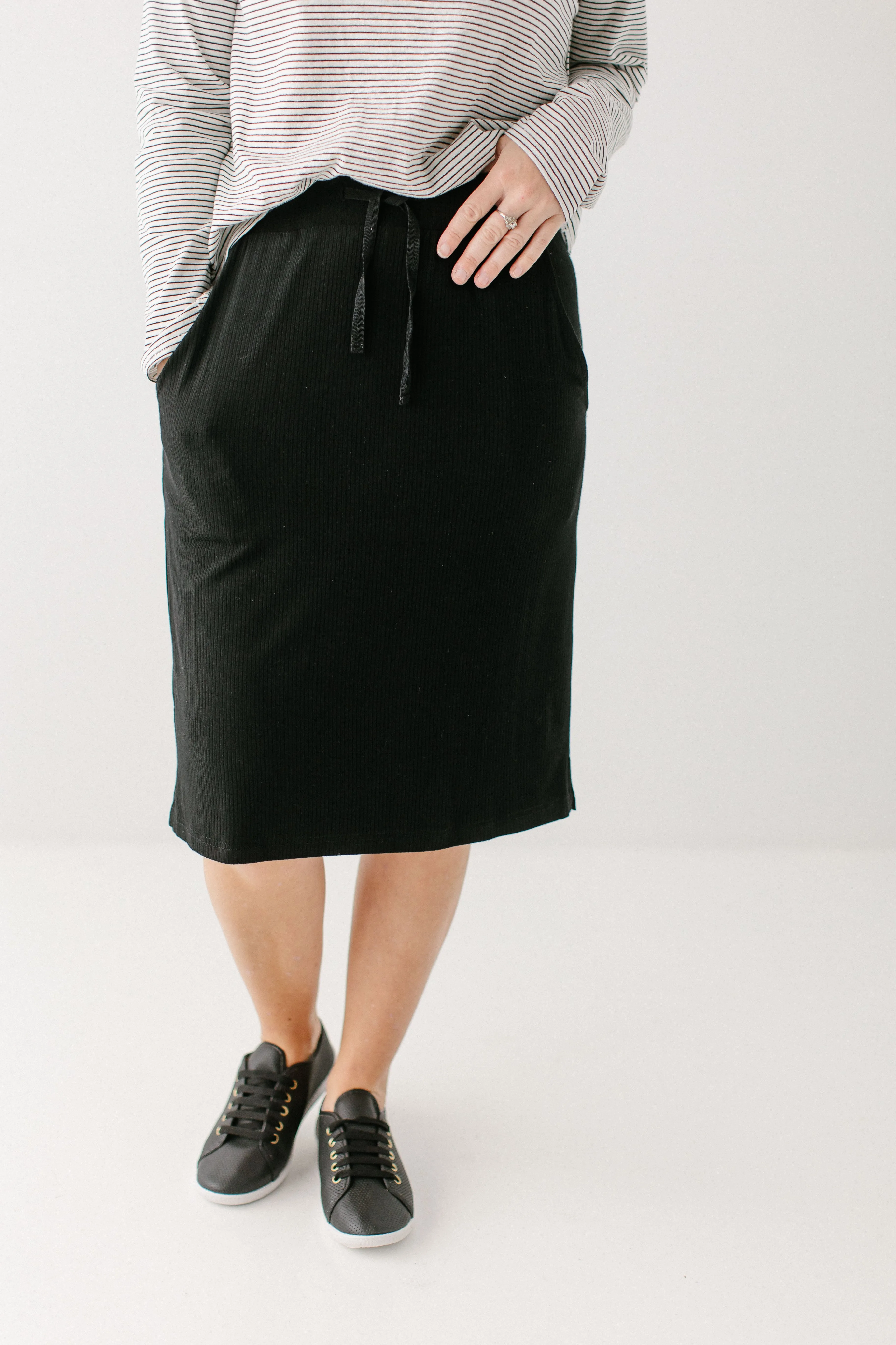 'Lauren' Everyday Ribbed Knit Skirt