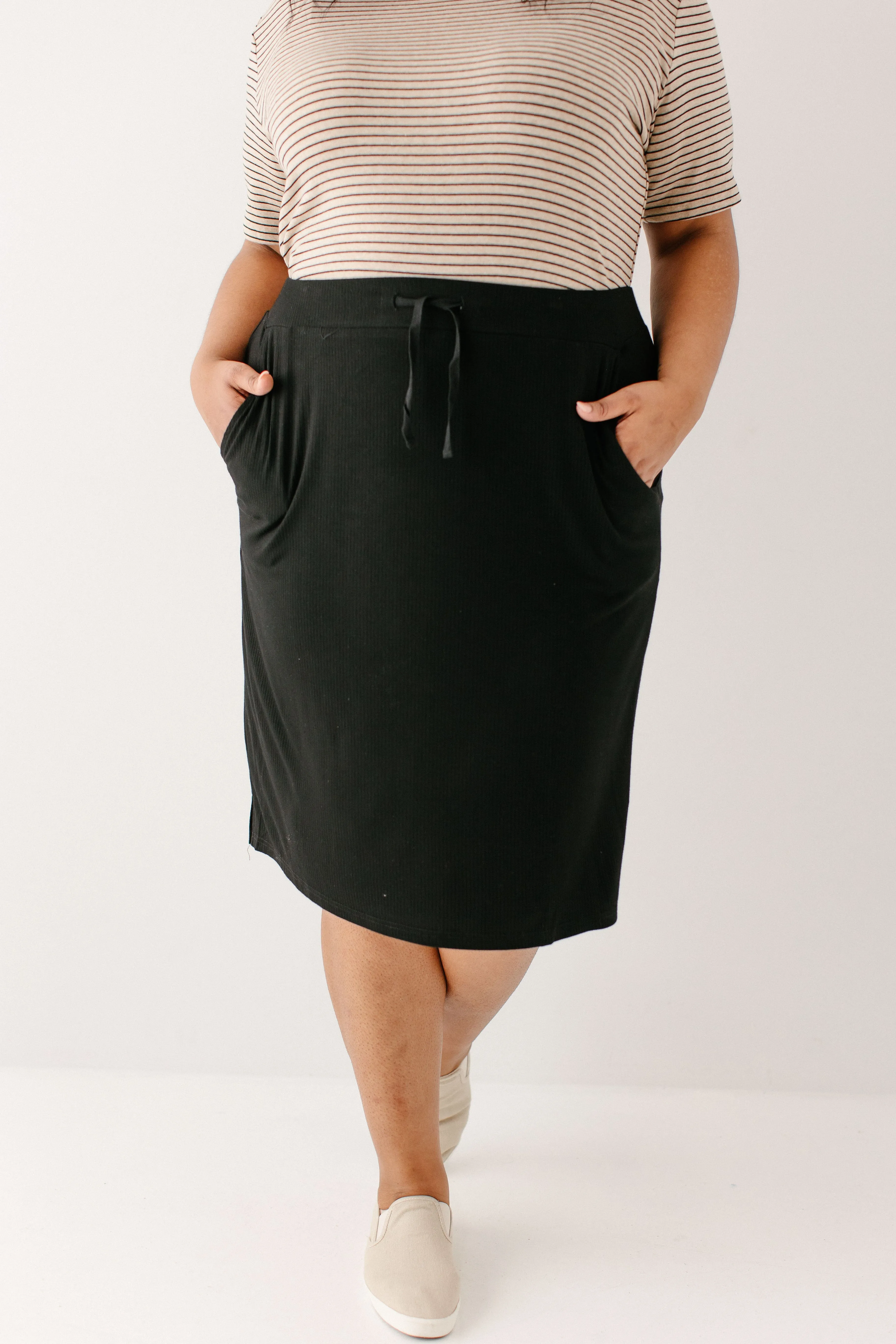 'Lauren' Everyday Ribbed Knit Skirt
