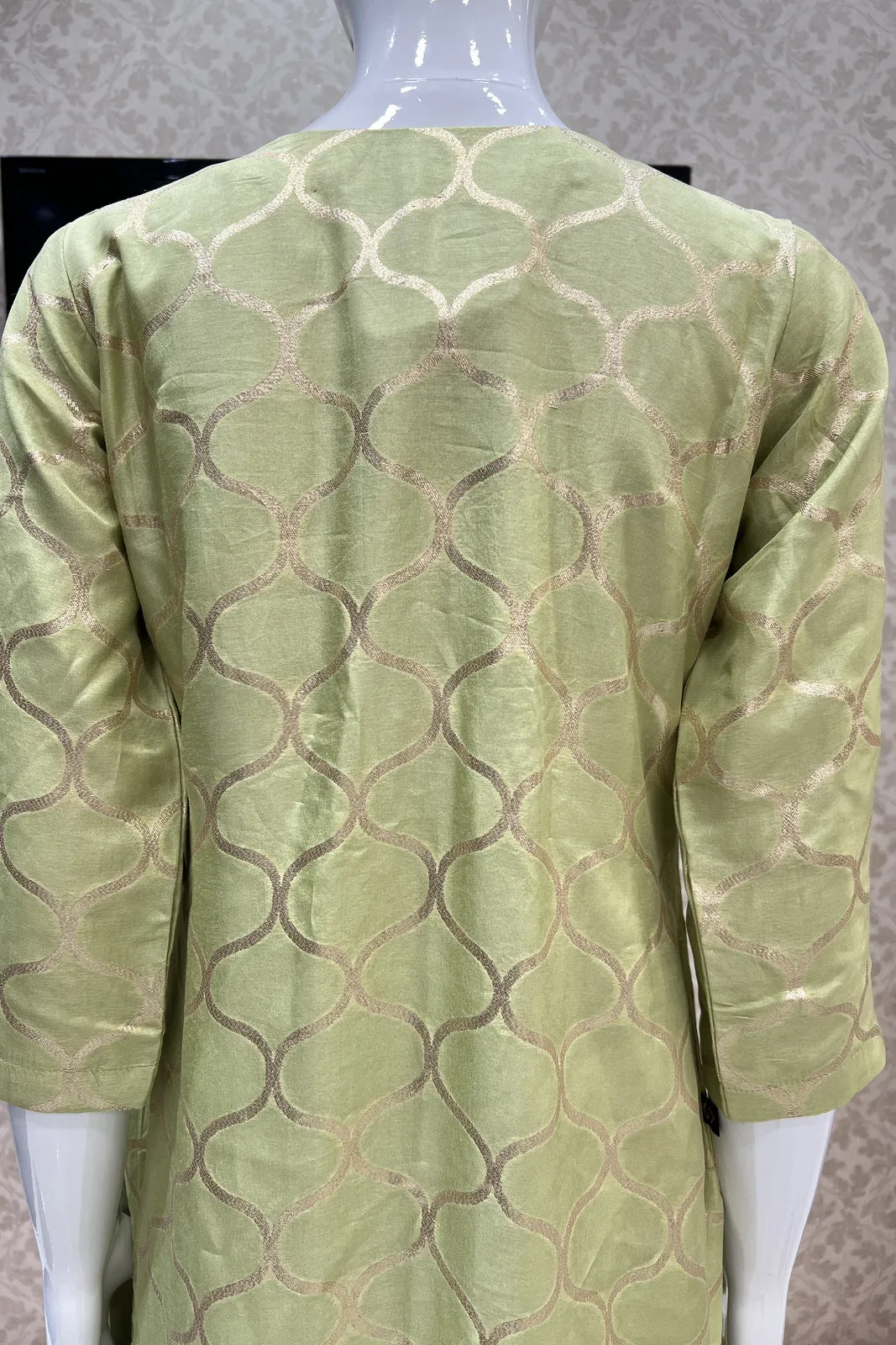 Liril Zari Weaving, Multicolor Thread and Mirror work Sharara Suit Set