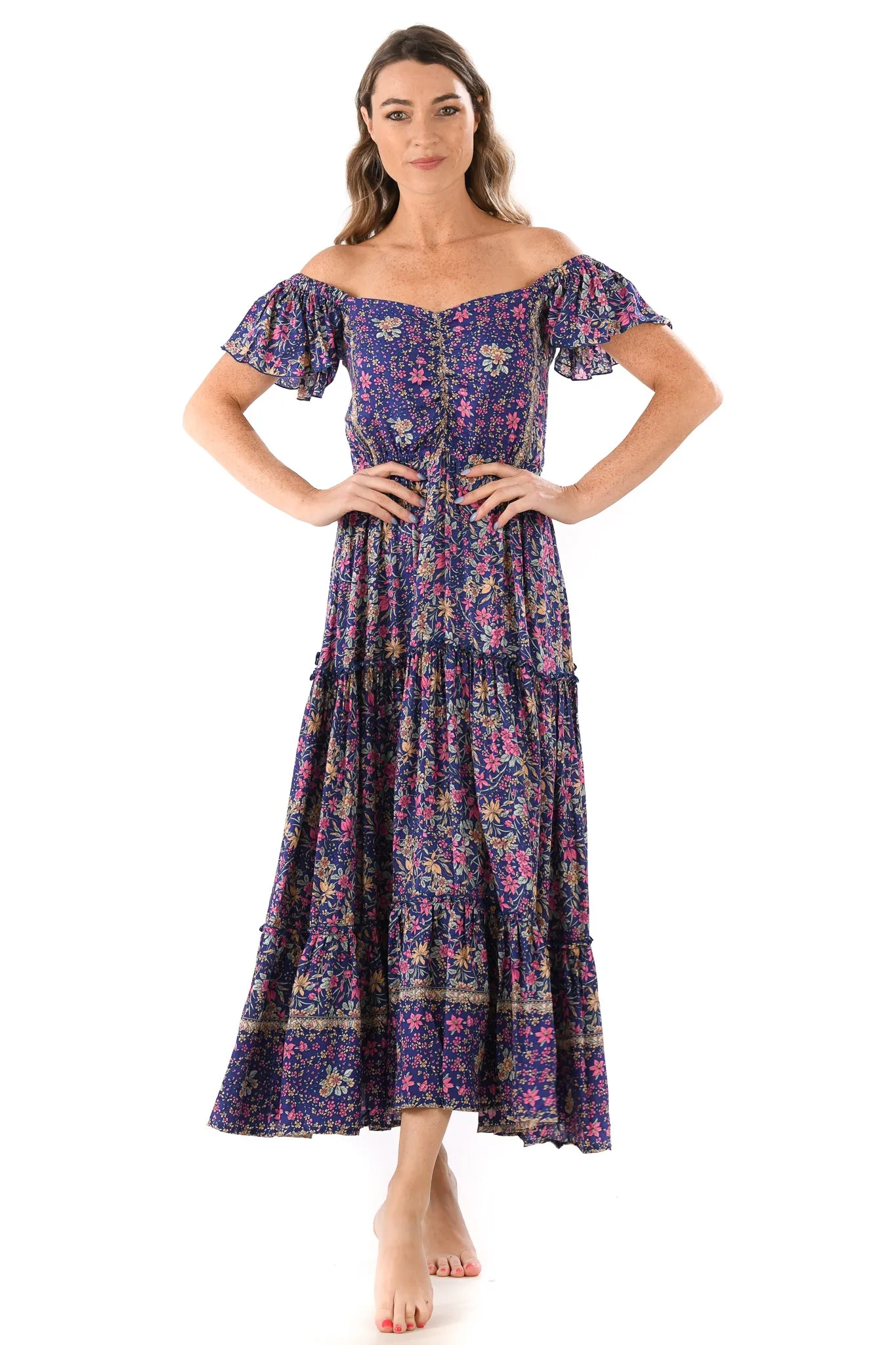 Luna Dress / Indigo Wildflower