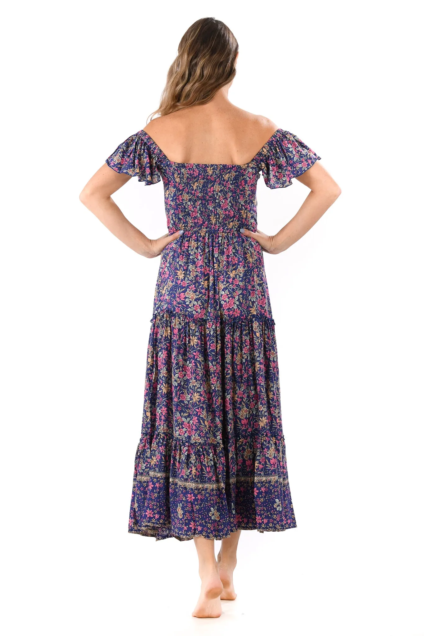 Luna Dress / Indigo Wildflower