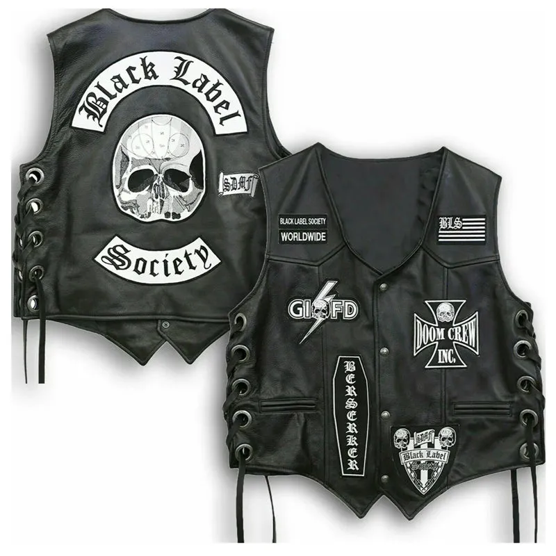 Men's Black Label Society Doom Crew Leather Vest
