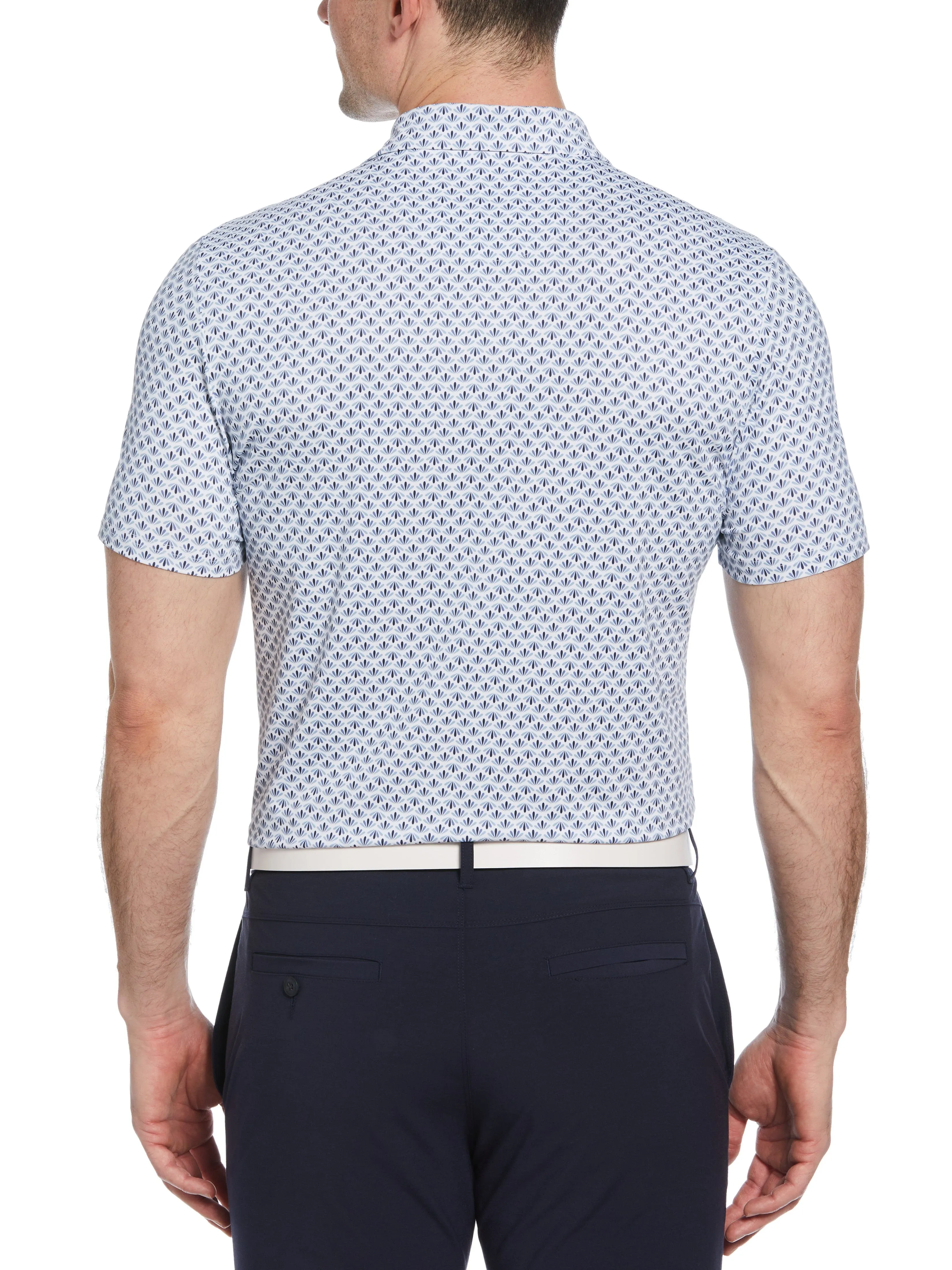 Men's Retro Geo Print Golf Polo