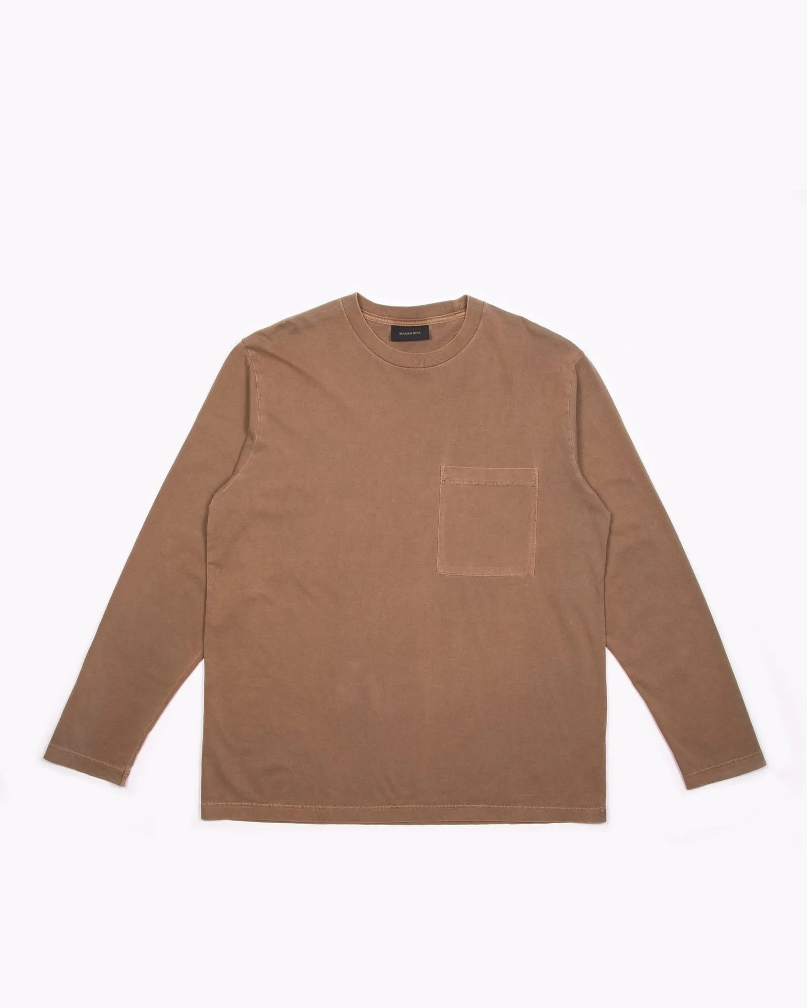 Natural Dyed Block LS Jersey - Bark