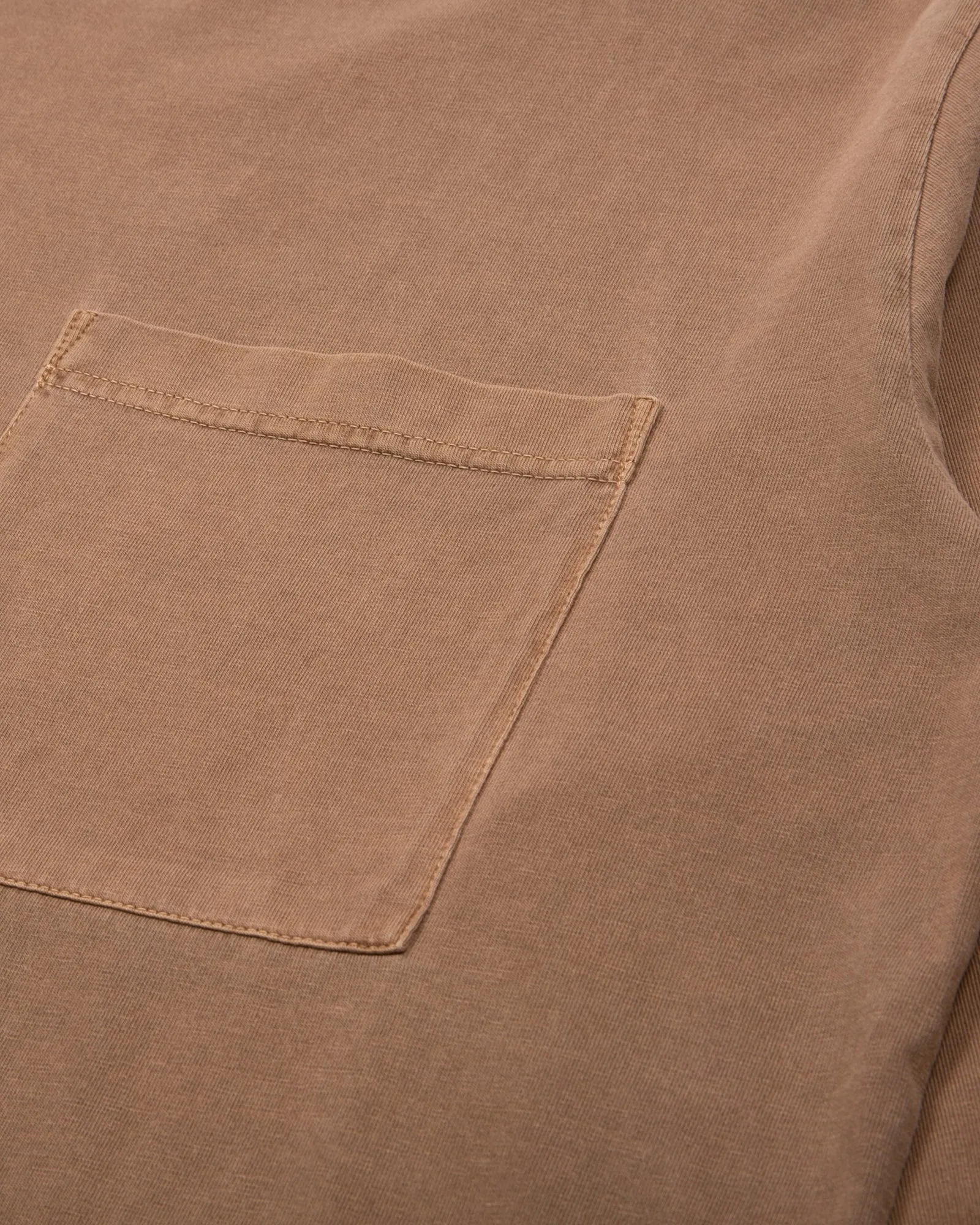 Natural Dyed Block LS Jersey - Bark
