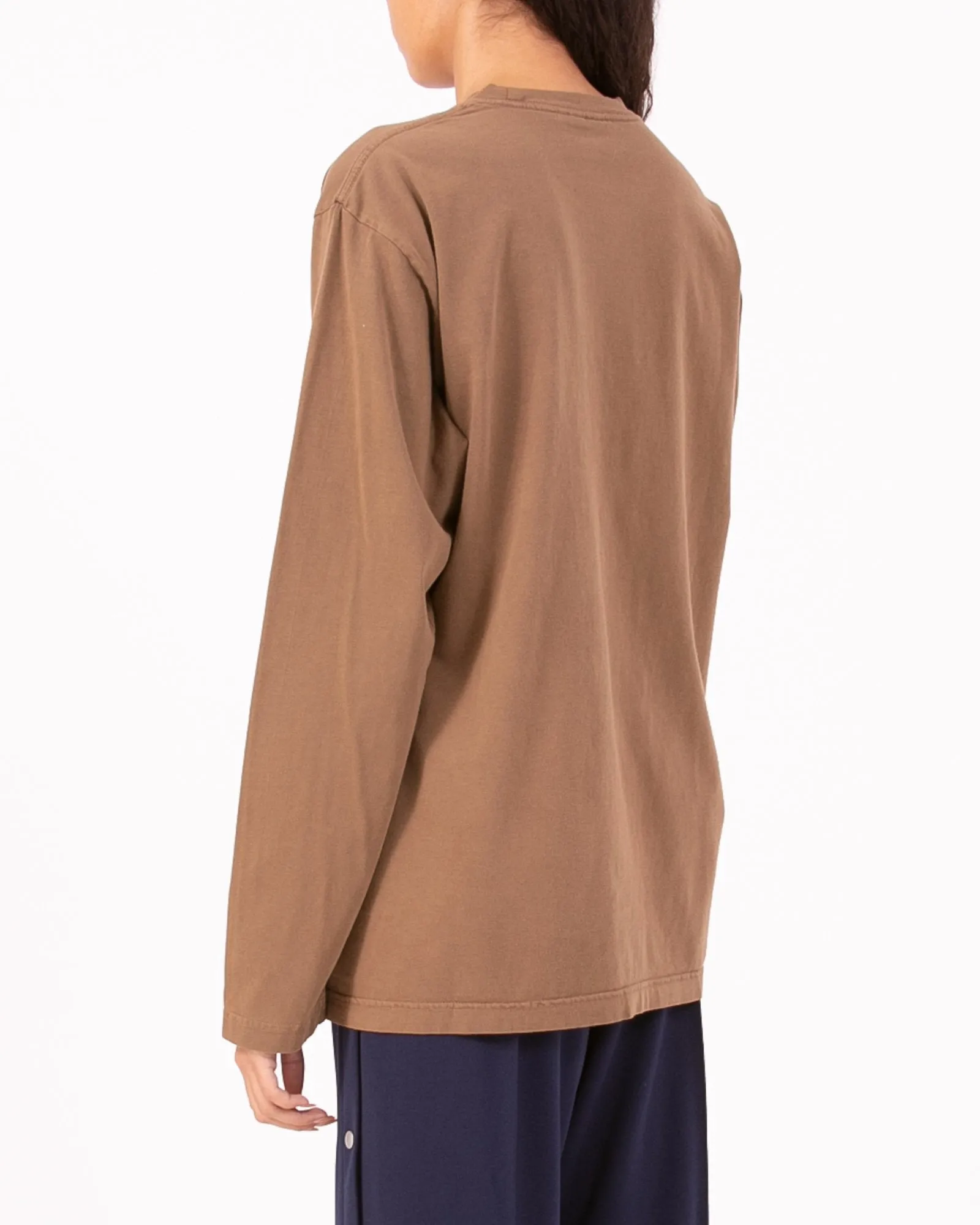 Natural Dyed Block LS Jersey - Bark