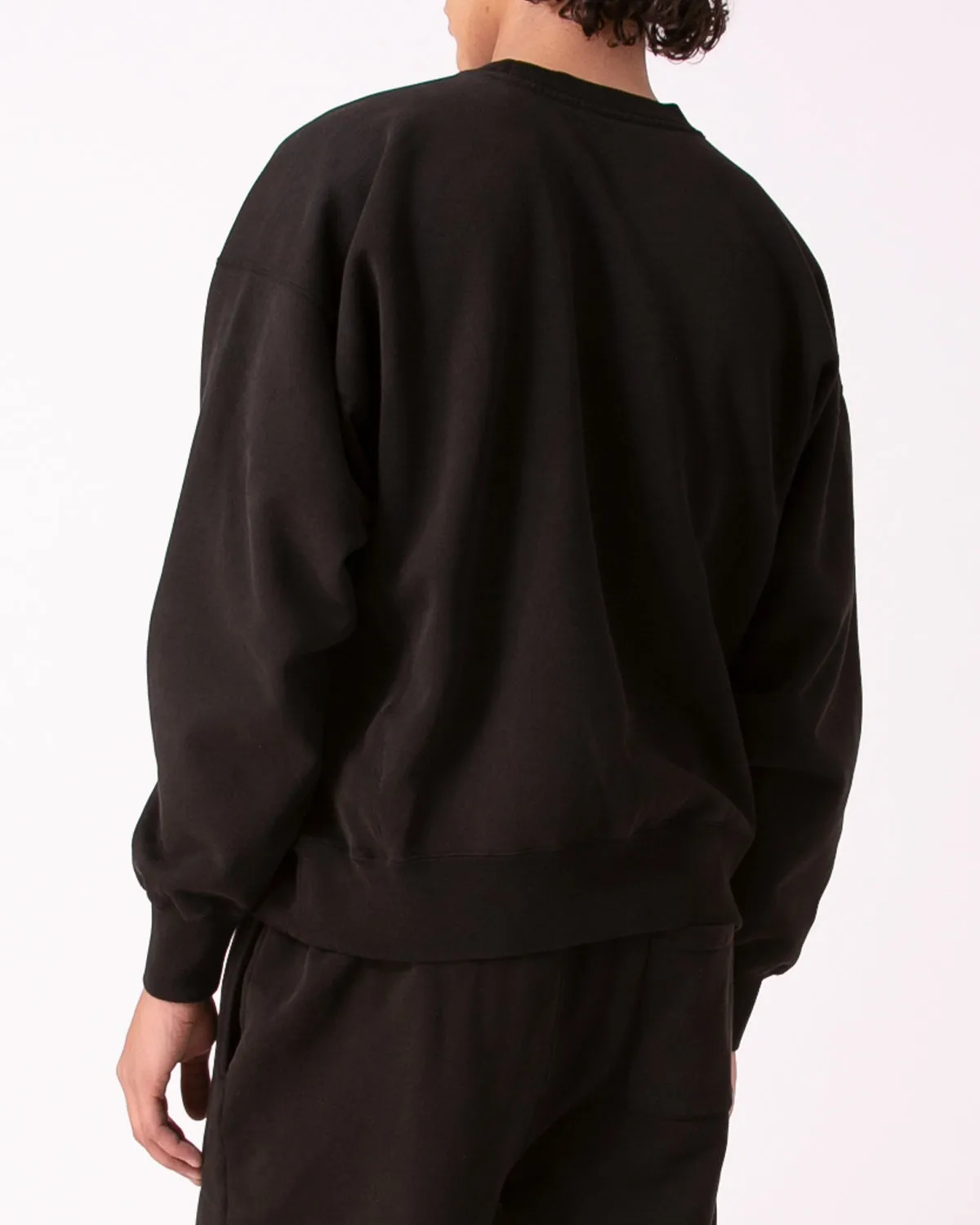 Natural Dyed Crew Fleece - Black