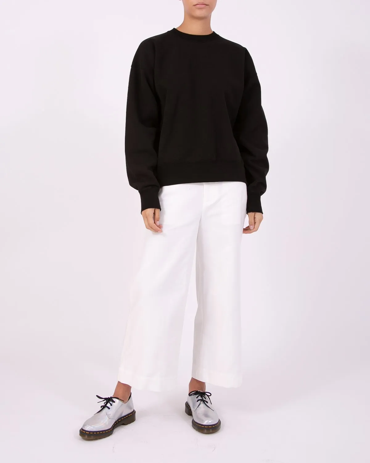 Natural Dyed Crew Fleece - Black