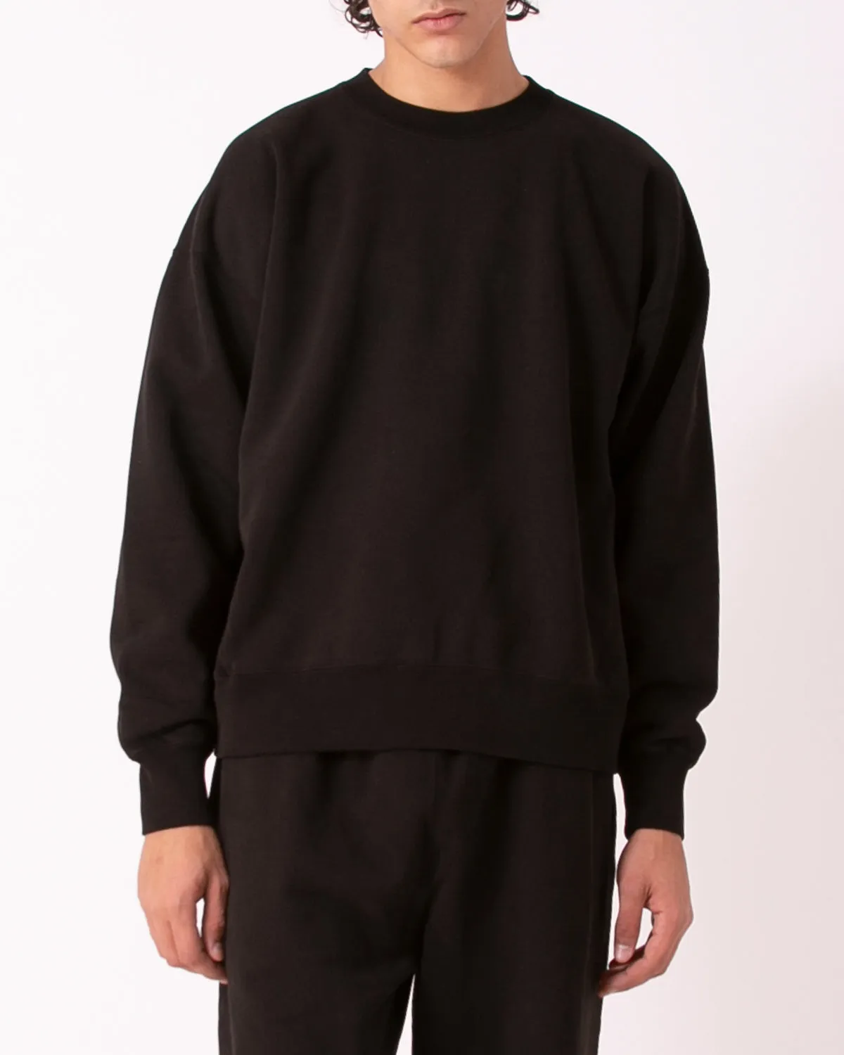 Natural Dyed Crew Fleece - Black