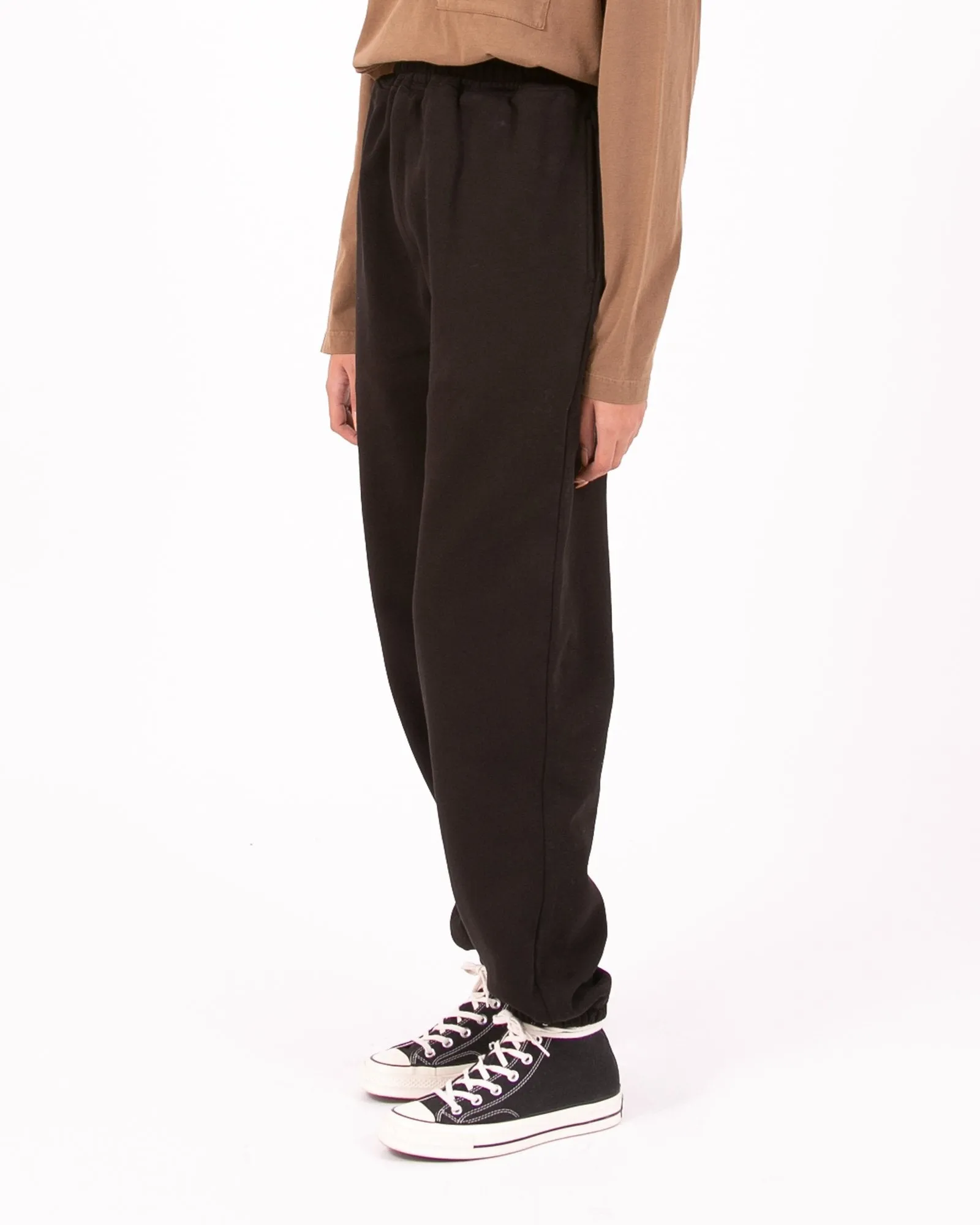 Natural Dyed Fleece Trouser - Black