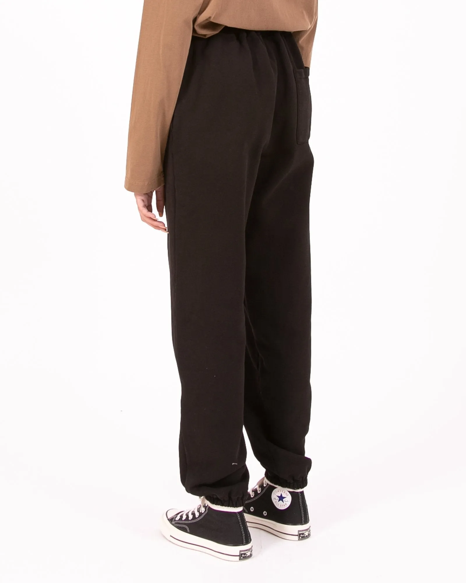 Natural Dyed Fleece Trouser - Black