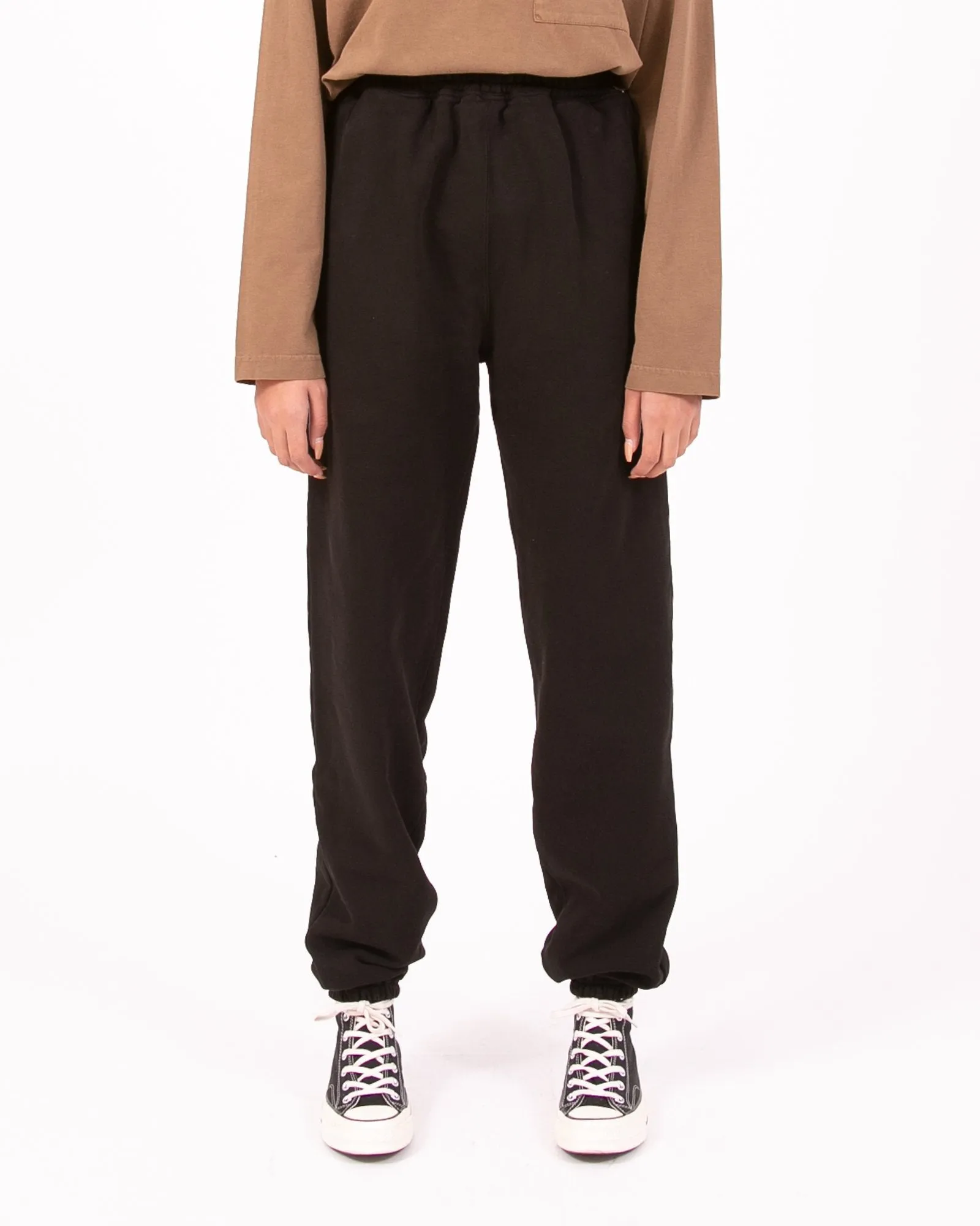 Natural Dyed Fleece Trouser - Black