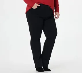 NYDJ Slim Bootcut Jeans - Black Rinse Petite 12 Black Rinse
