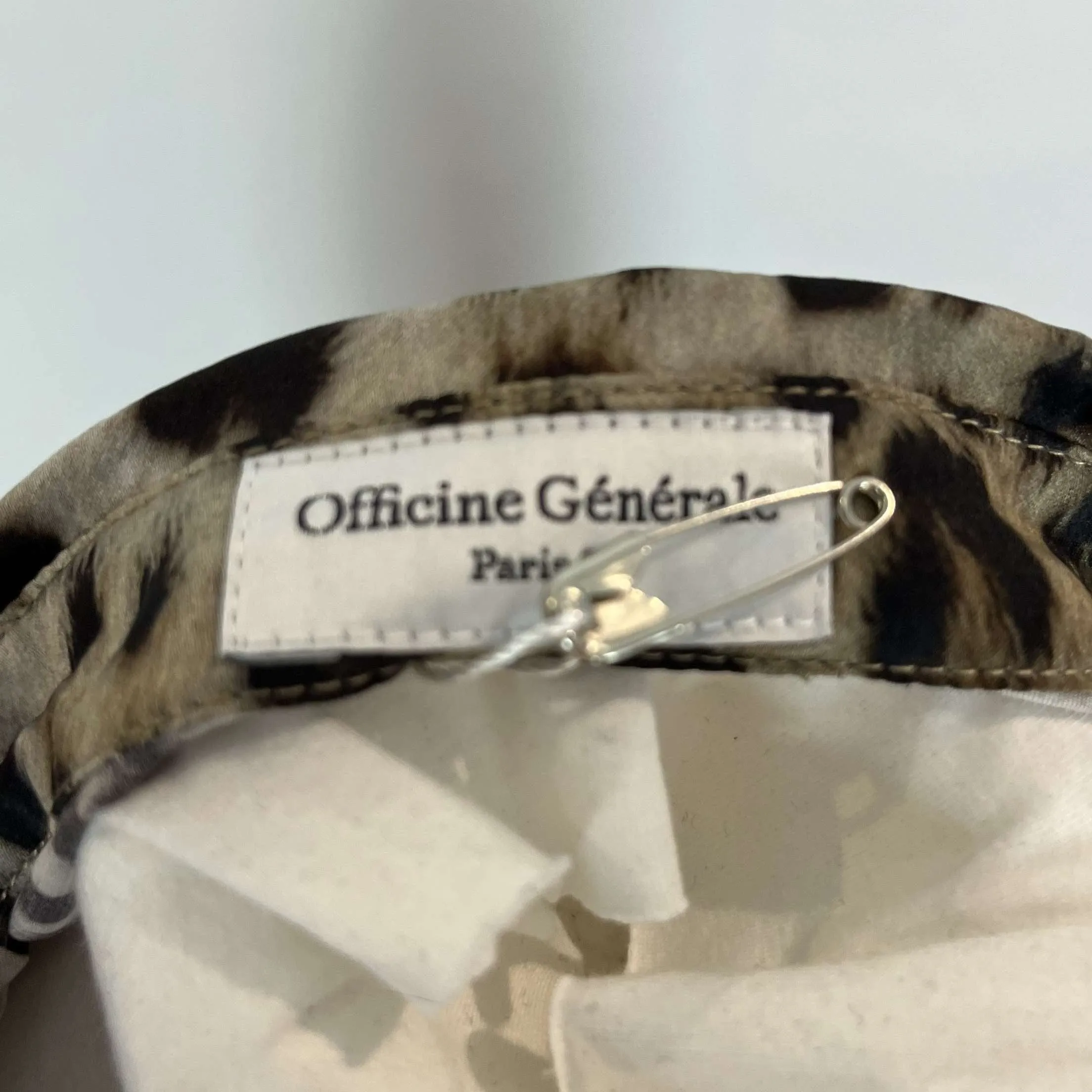 Officine Generale Brand New £550 Leopardprint Silk Twill Maxi Dress XS