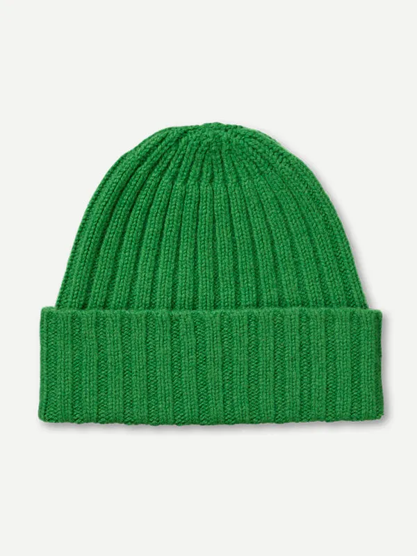 PLAIN RIBBED HAT POPPY