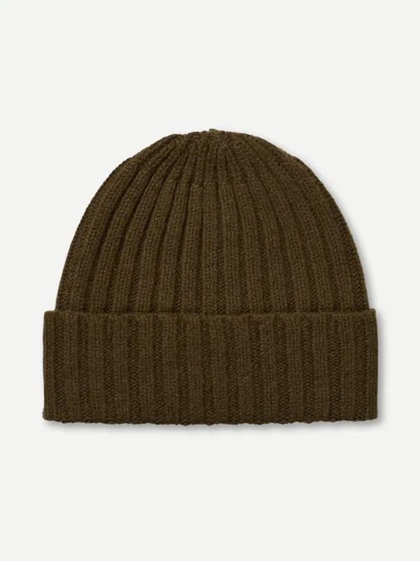 PLAIN RIBBED HAT POPPY