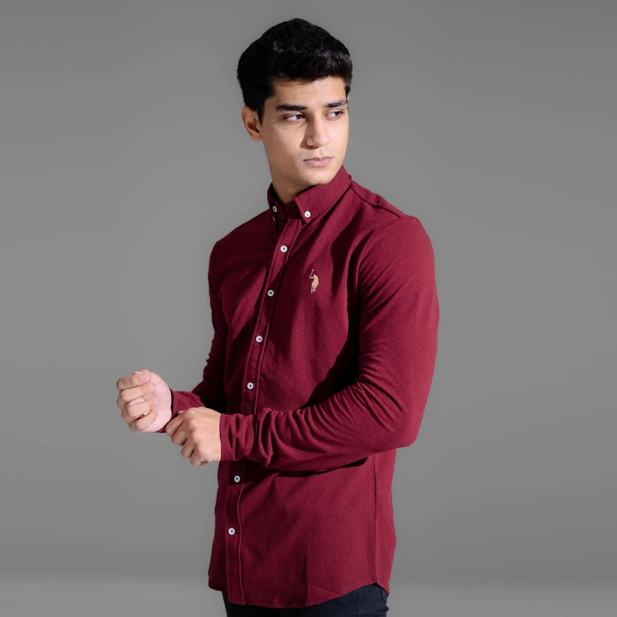 Polo Republica Men's Essentials Knitted Casual Shirt