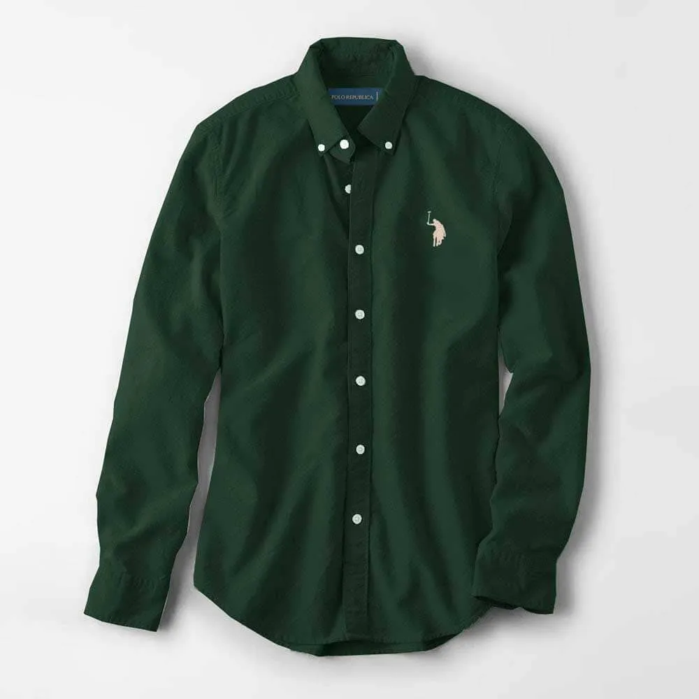 Polo Republica Men's Premium Pony Embroidered Plain Casual Shirt III