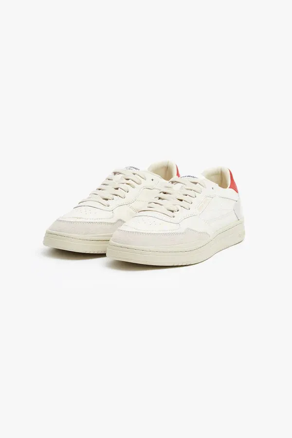 Pompeii Brand Elan Leather Ecru Red