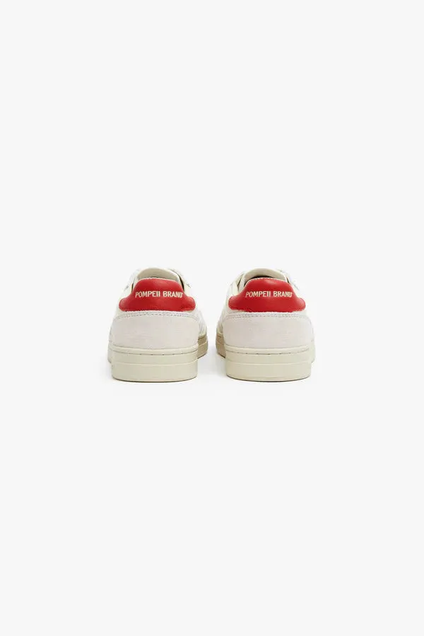 Pompeii Brand Elan Leather Ecru Red
