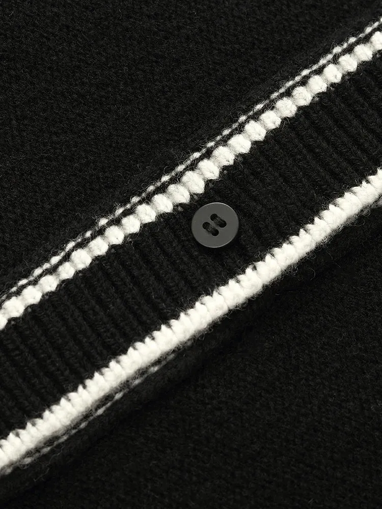 Pure Wool Knit Crop Women Cardigan