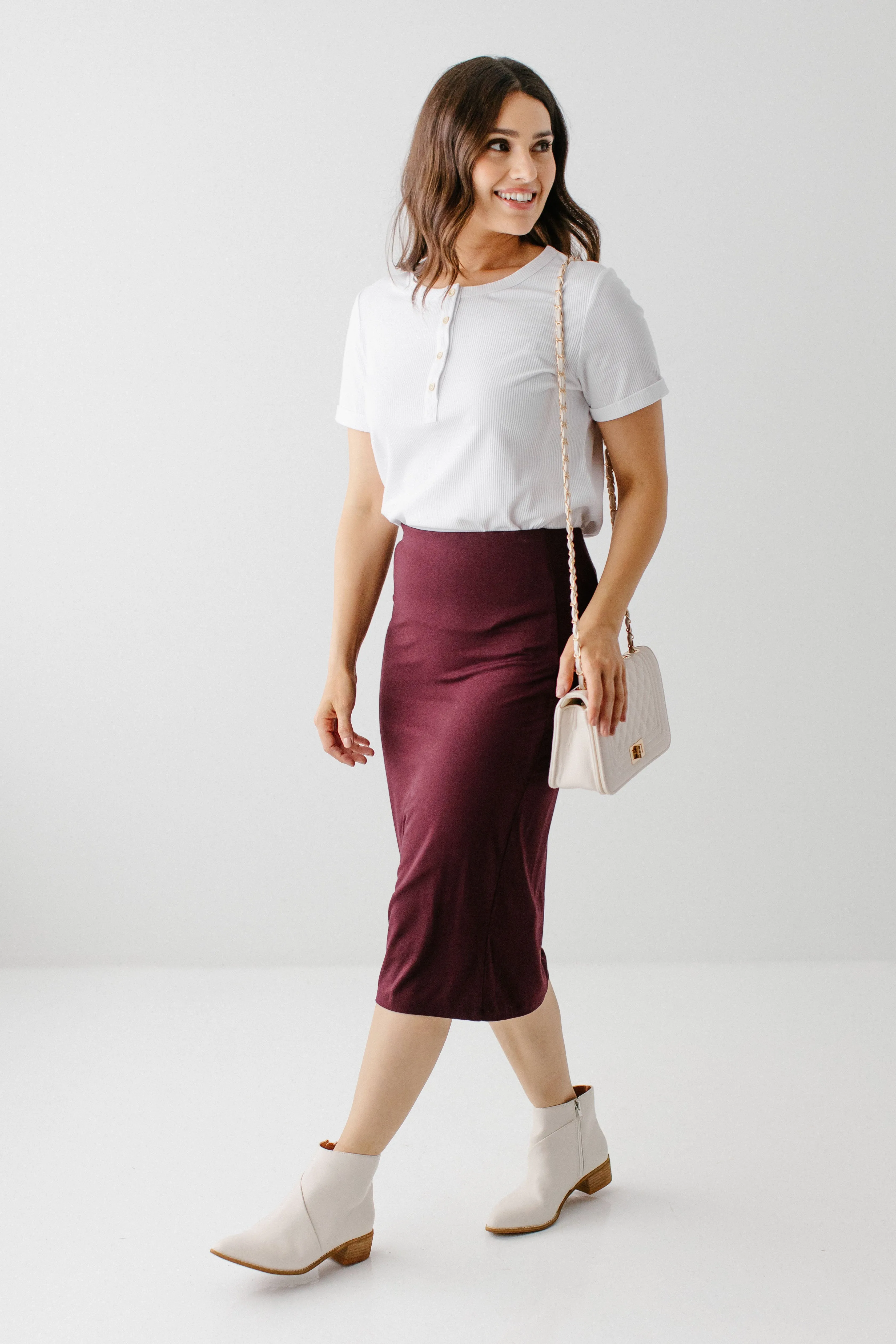 'Sasha' Knit Midi Skirt FINAL SALE