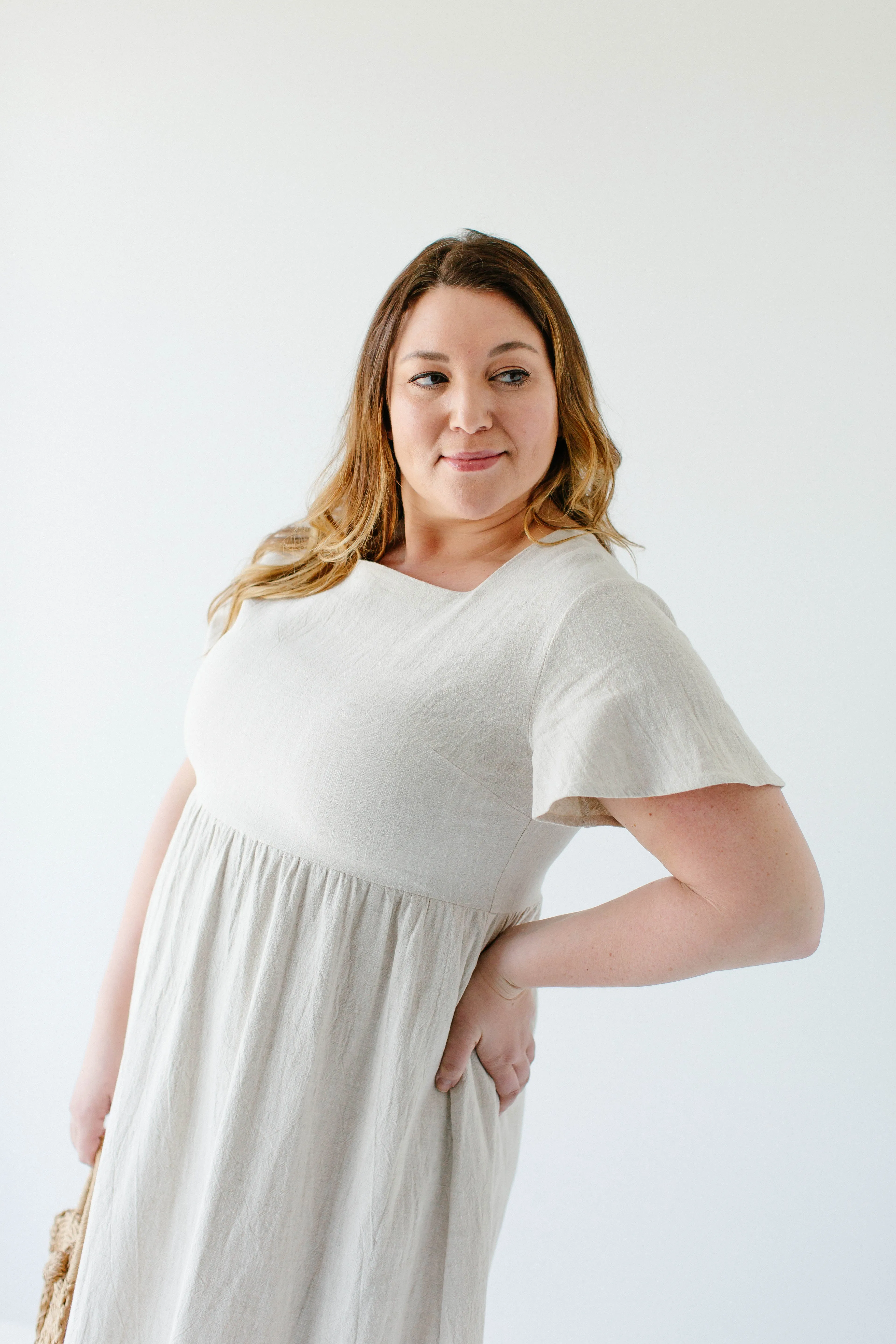 'Savannah' Square Neck Tiered Midi Dress
