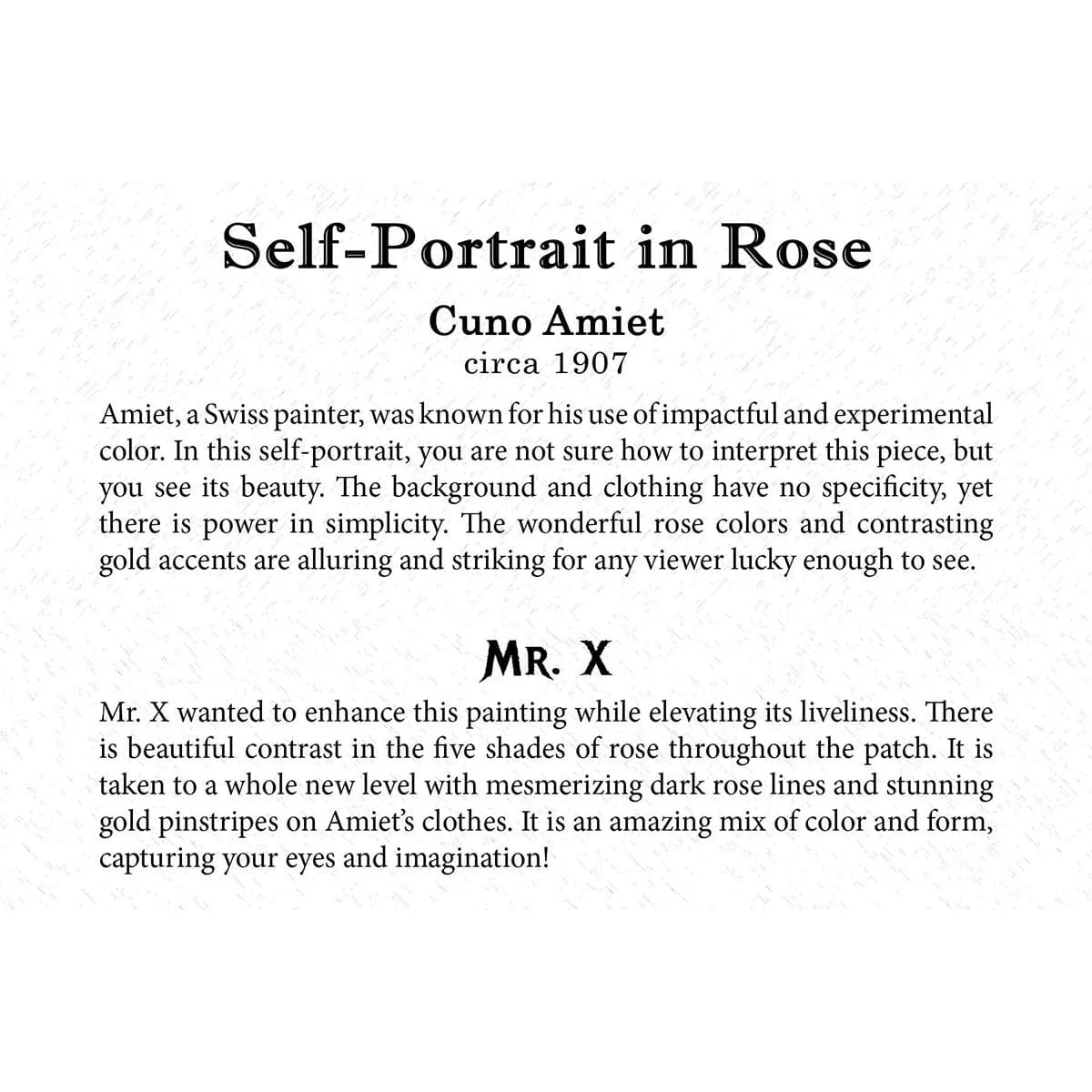 Self Portrait In Rose Patch