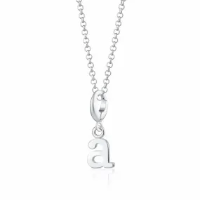 Silver Letter Charm Necklace