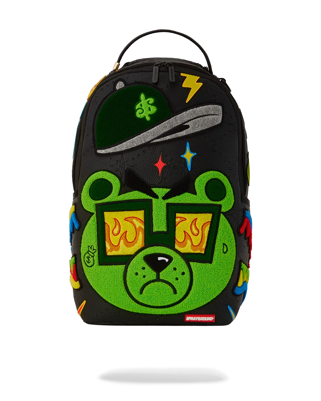 Sprayground Money Bear Mind Over Matter Backpack - Black / Green / Yellow