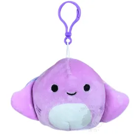 Squishmallow 3.5 Inch Aziza the Purple Stingray Plush Clip