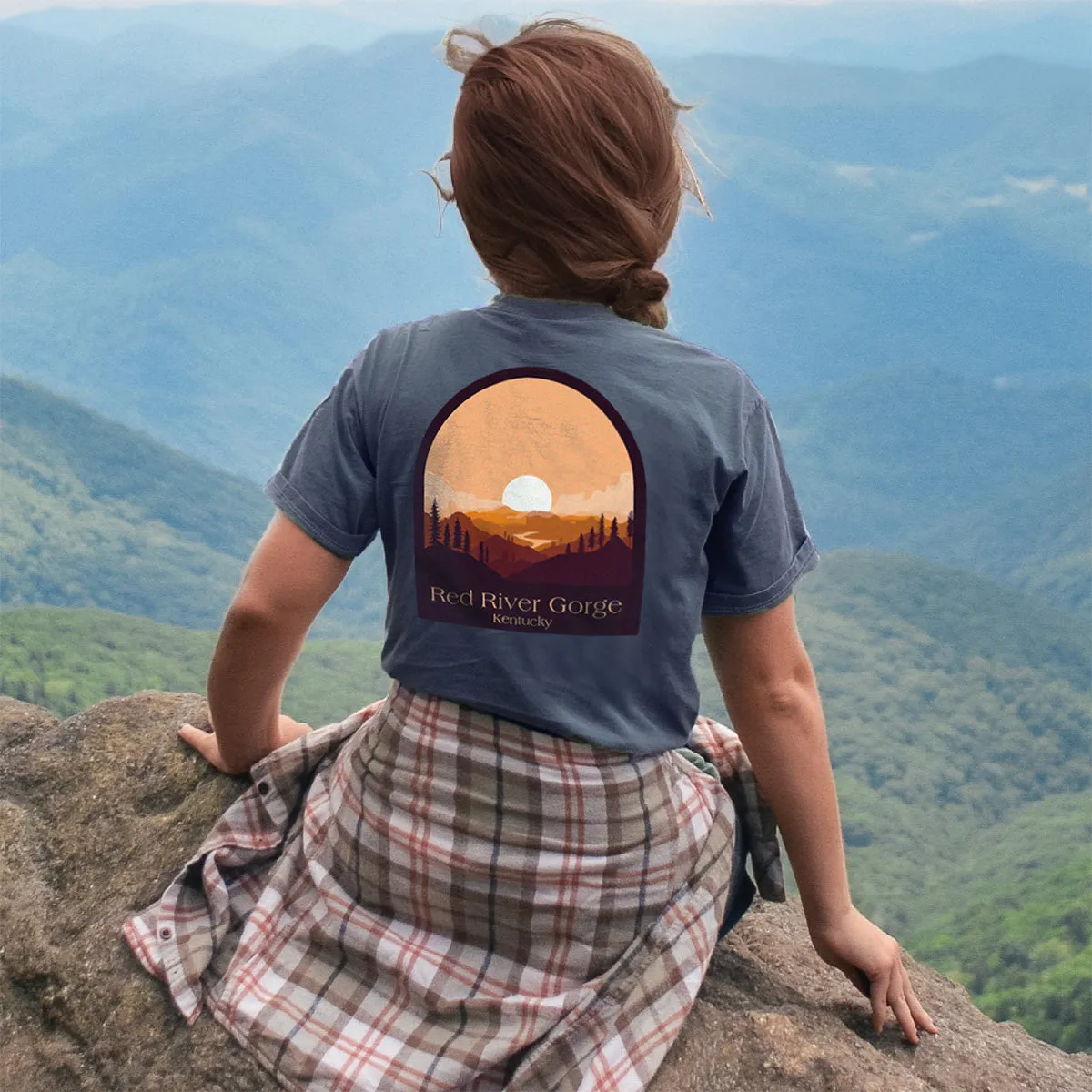 The Red River Gorge Pigment Dyed Tee (Denim)