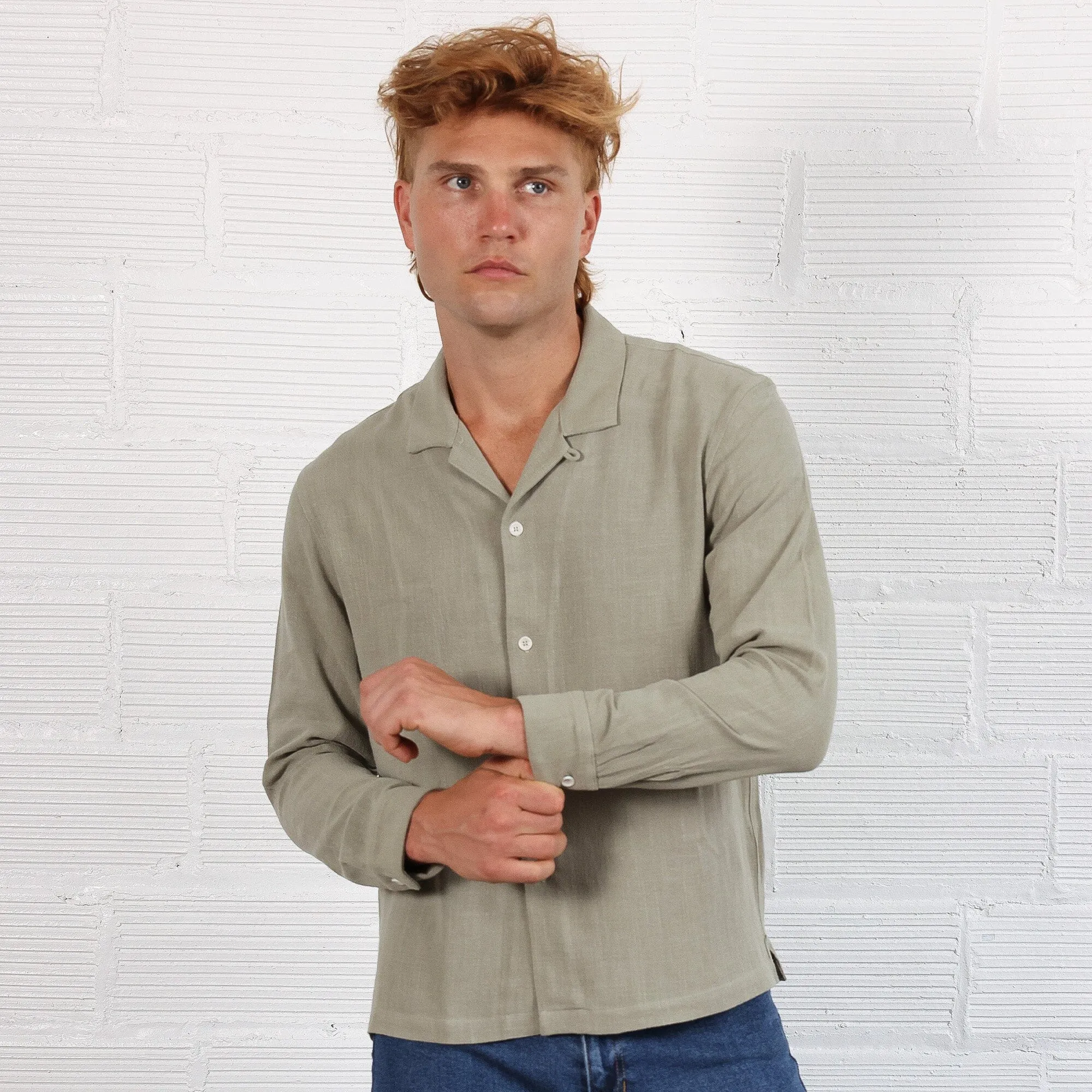 The Rosewood Half-Crop Linen Shirt | Made in USA