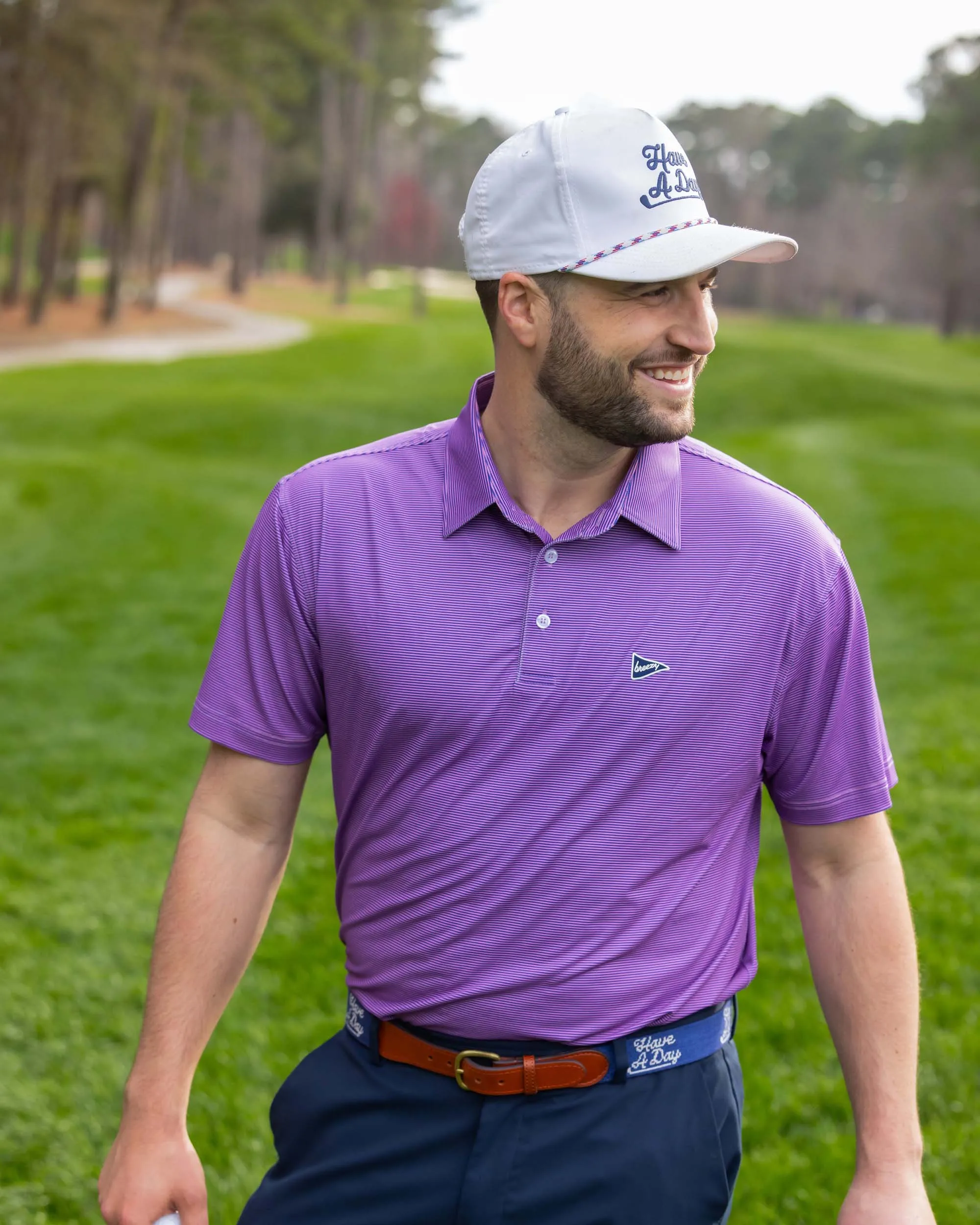 The Violet Stripe Polo