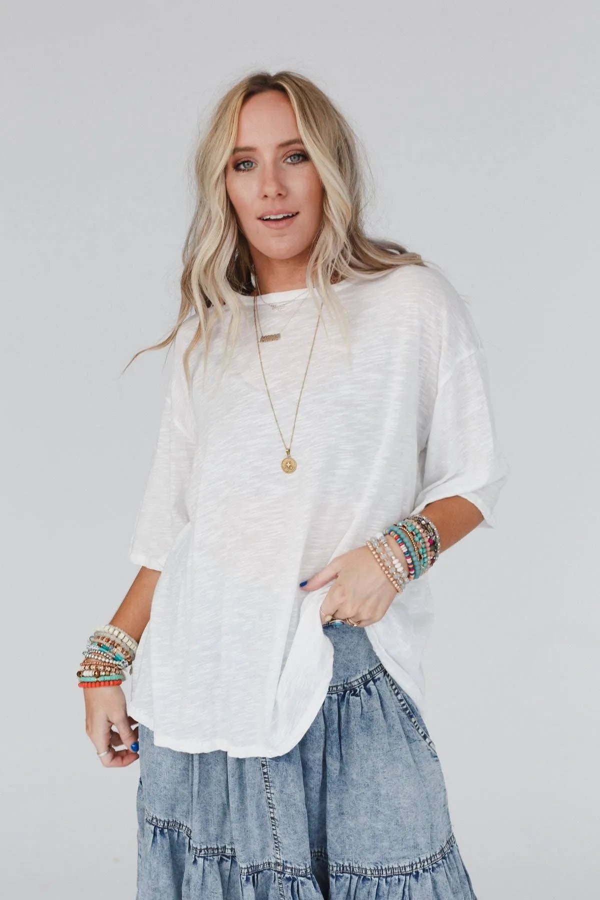 Three Bird Nest Your Favorite Slub Tee Shirt - Natural
